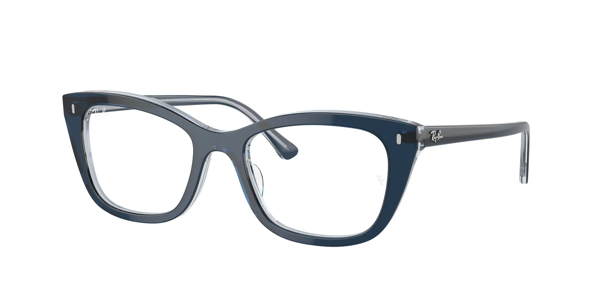 Ray - Ban RX5433 8324 Montature da vista Acetato Blu Trasparente Pillow Normale - immagine 1