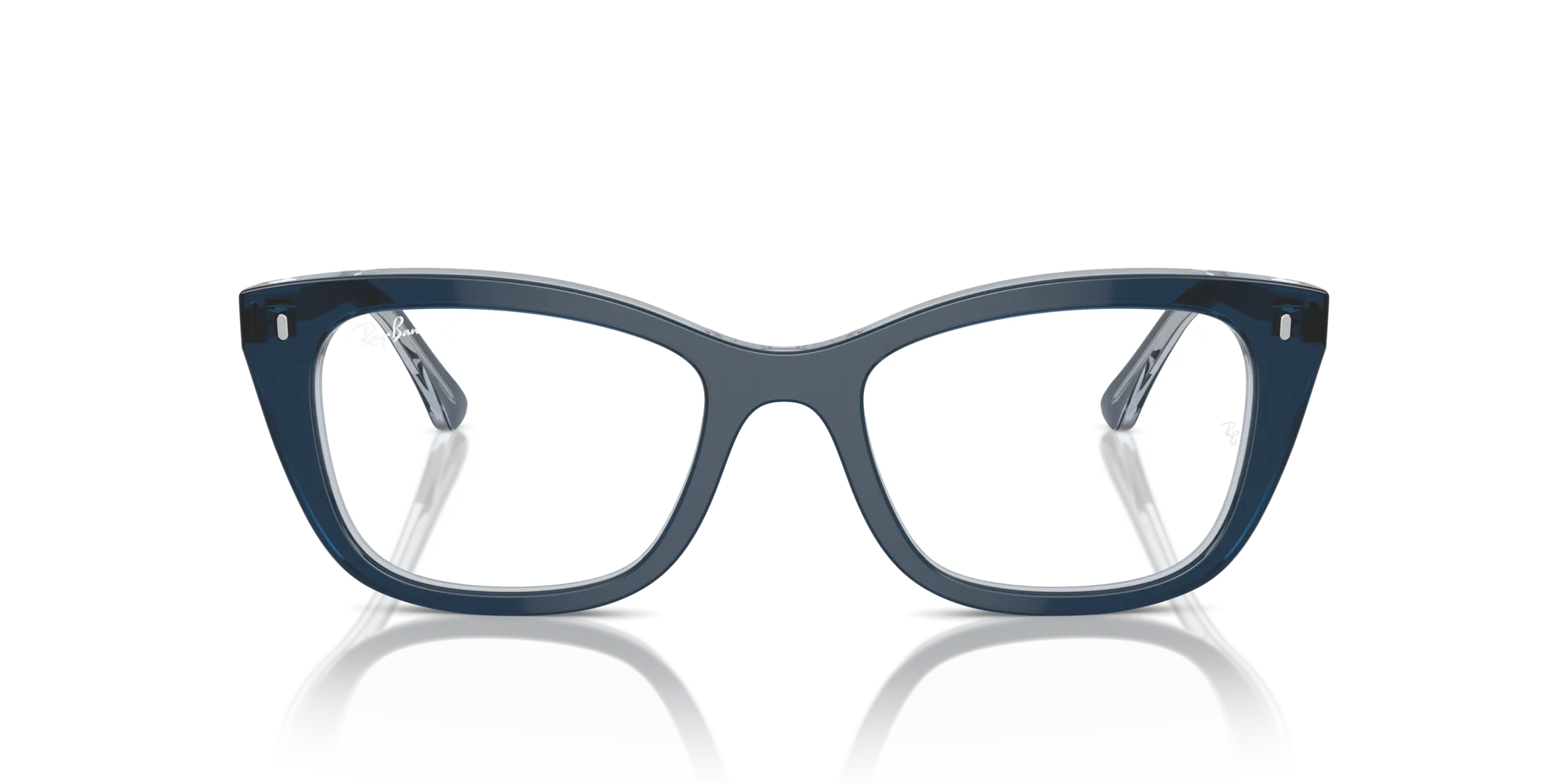 Ray - Ban RX5433 8324 Montature da vista Acetato Blu Trasparente Pillow Normale - immagine 3