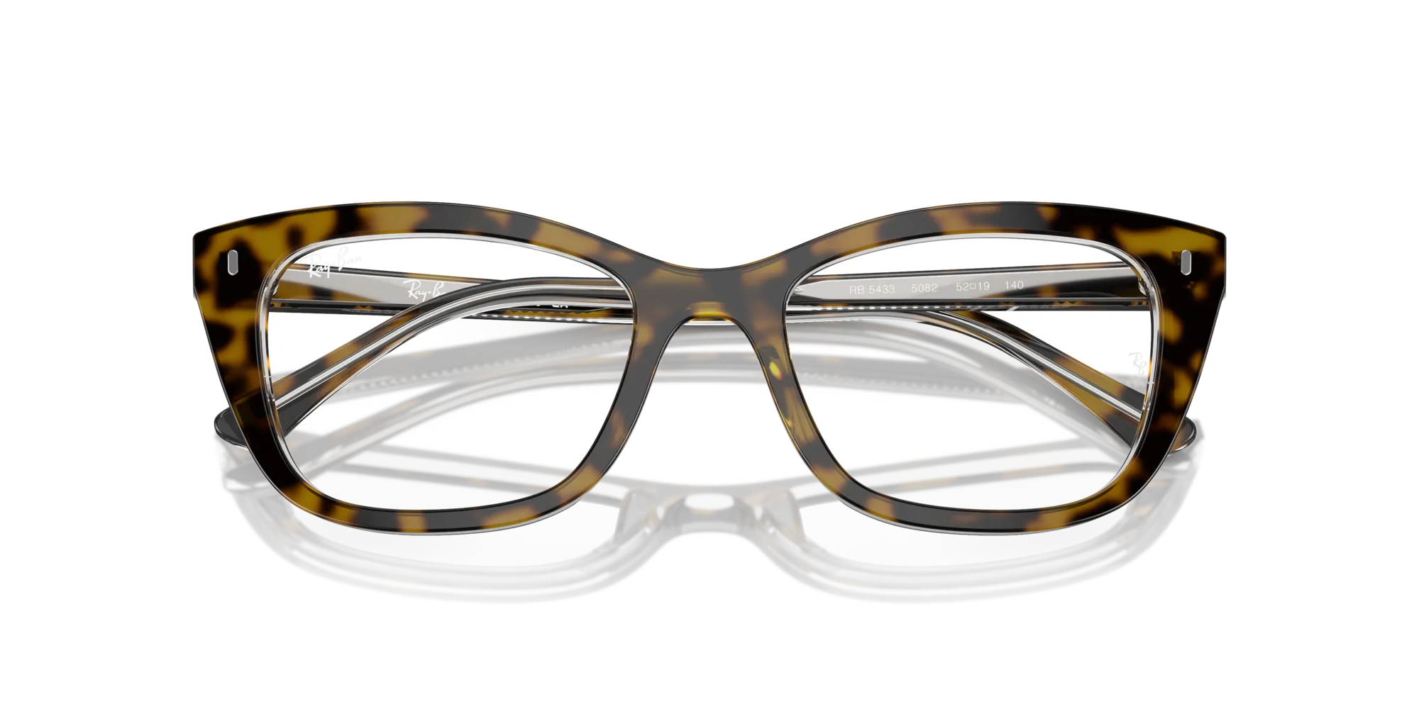 Ray - Ban RX5433 5082 Montature da vista Acetato Marrone Trasparente Pillow Normale - immagine 2