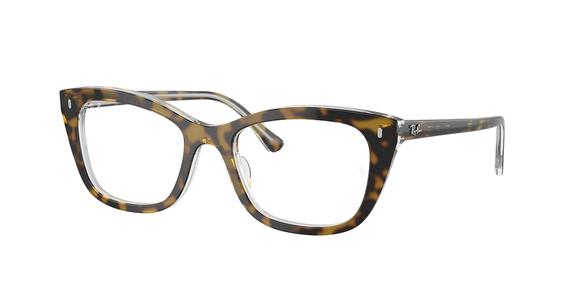 Ray - Ban RX5433 5082 Montature da vista Acetato Marrone Trasparente Pillow Normale - immagine 1