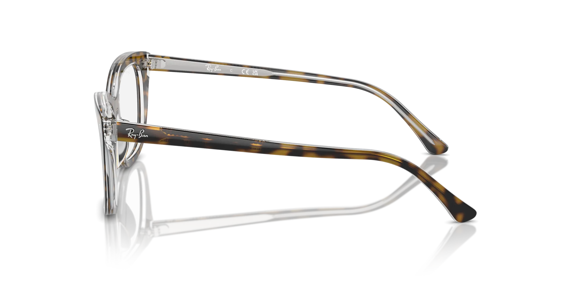 Ray - Ban RX5433 5082 Montature da vista Acetato Marrone Trasparente Pillow Normale - immagine 4