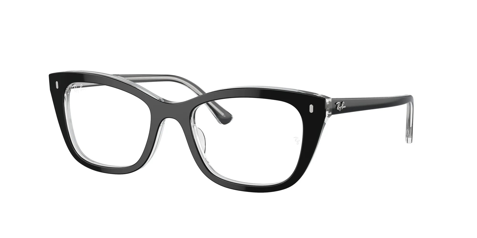 Ray - Ban RX5433 2034 Montature da vista Acetato Nero Trasparente Pillow Normale - immagine 1