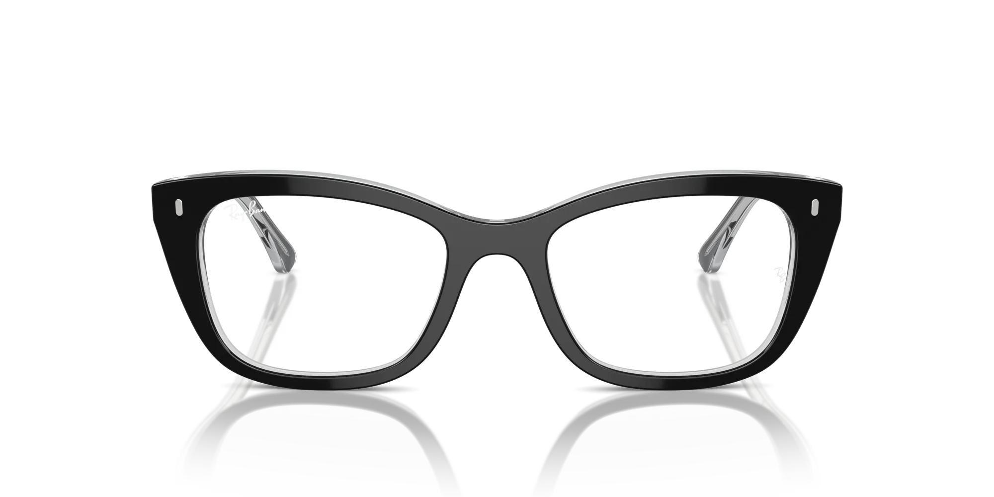 Ray - Ban RX5433 2034 Montature da vista Acetato Nero Trasparente Pillow Normale - immagine 3
