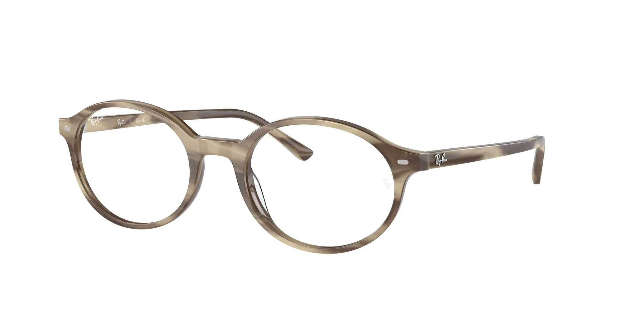 Ray - Ban RX5429 GERMAN 8357 Montature da vista Acetato Beige Trasparente Rotonda Normale - immagine 1