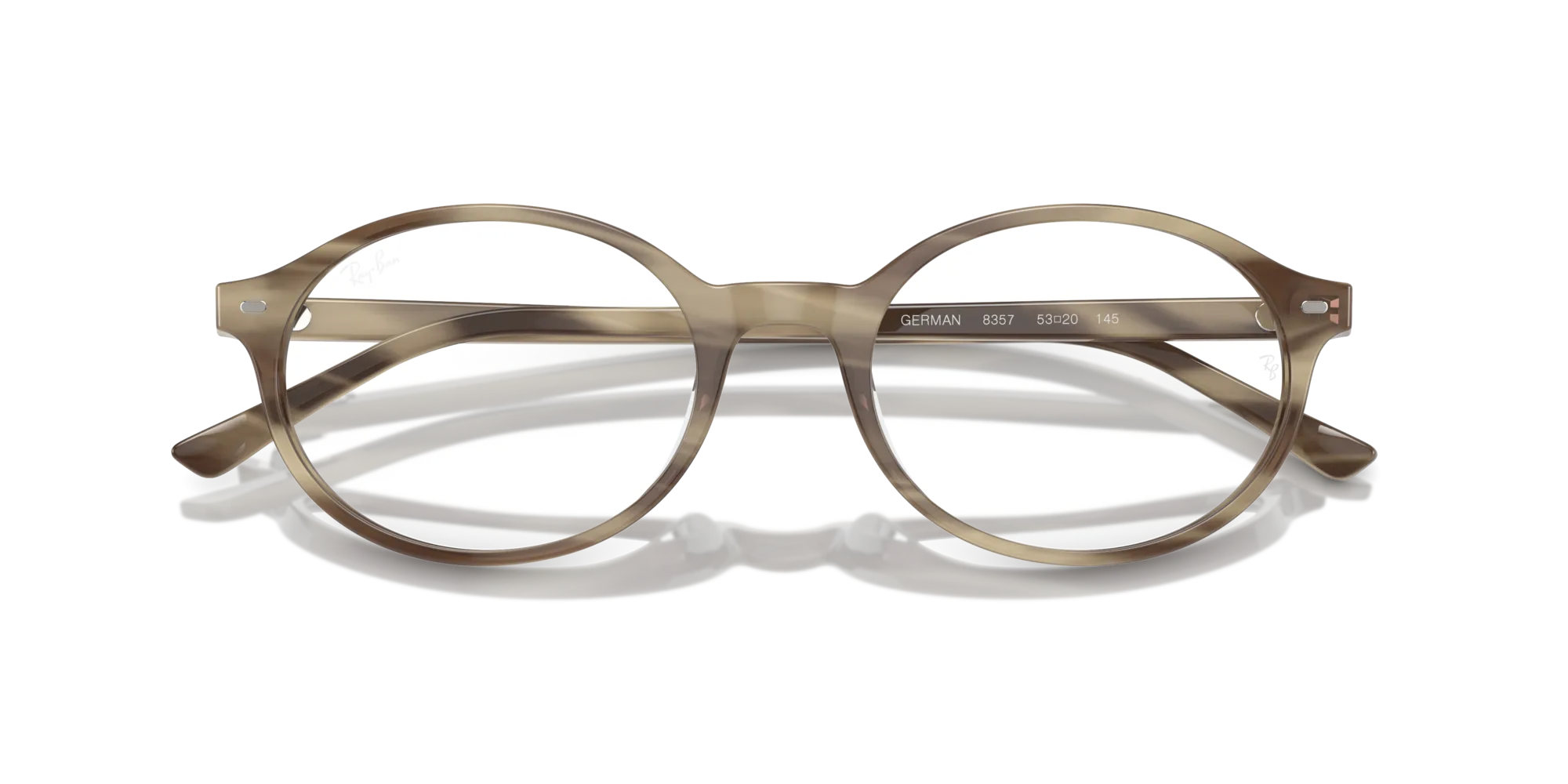 Ray - Ban RX5429 GERMAN 8357 Montature da vista Acetato Beige Trasparente Rotonda Normale - immagine 2