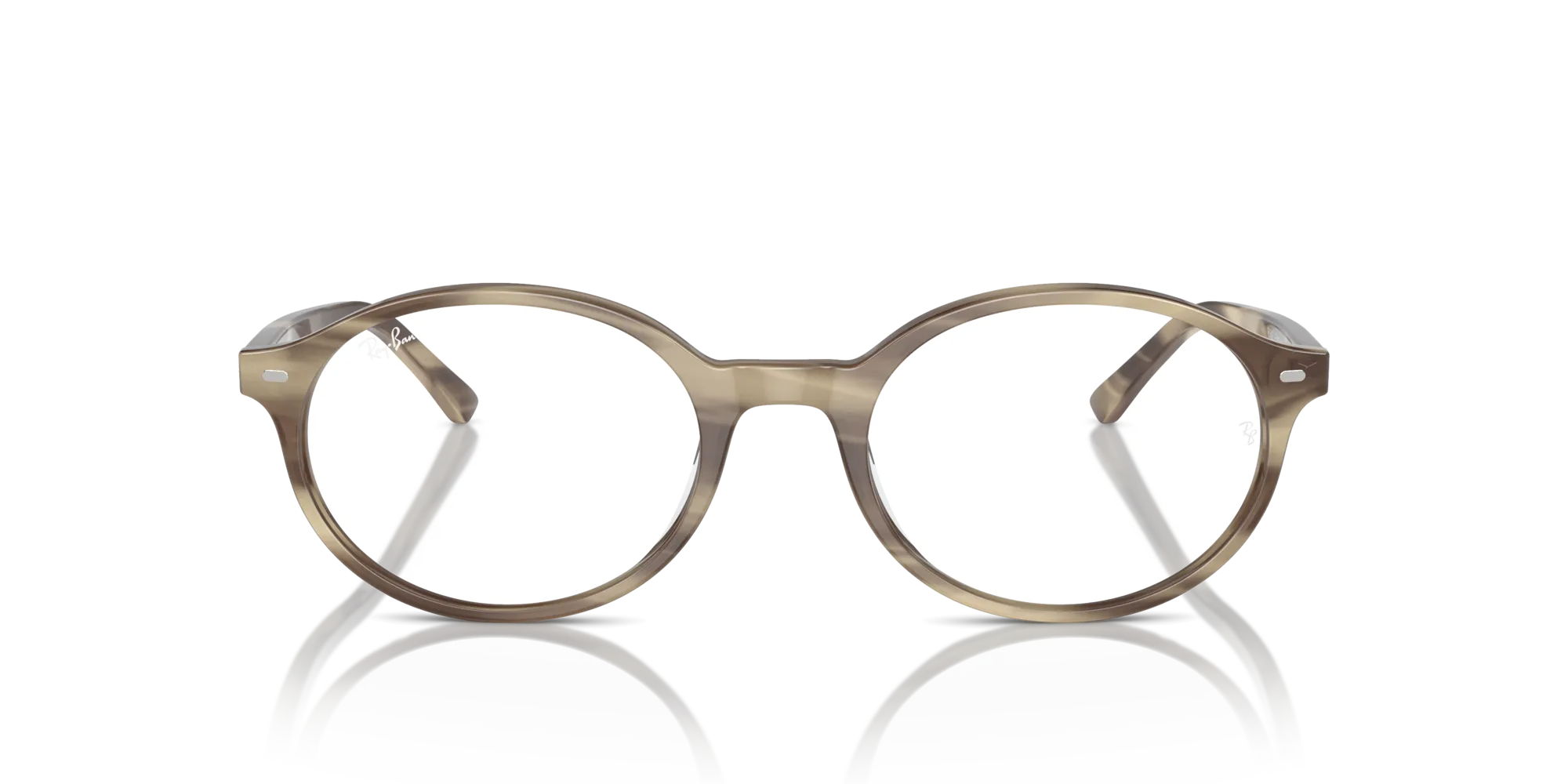 Ray - Ban RX5429 GERMAN 8357 Montature da vista Acetato Beige Trasparente Rotonda Normale - immagine 3