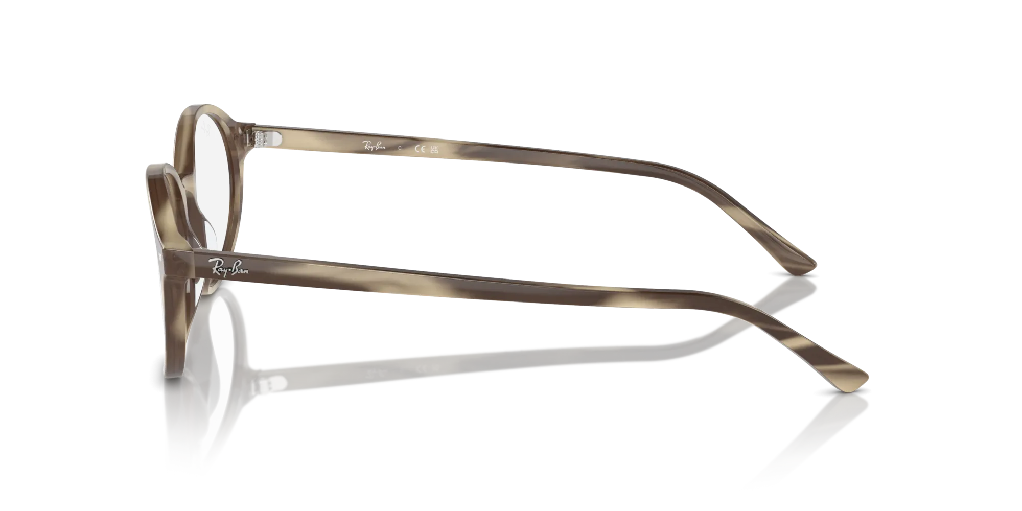 Ray - Ban RX5429 GERMAN 8357 Montature da vista Acetato Beige Trasparente Rotonda Normale - immagine 4