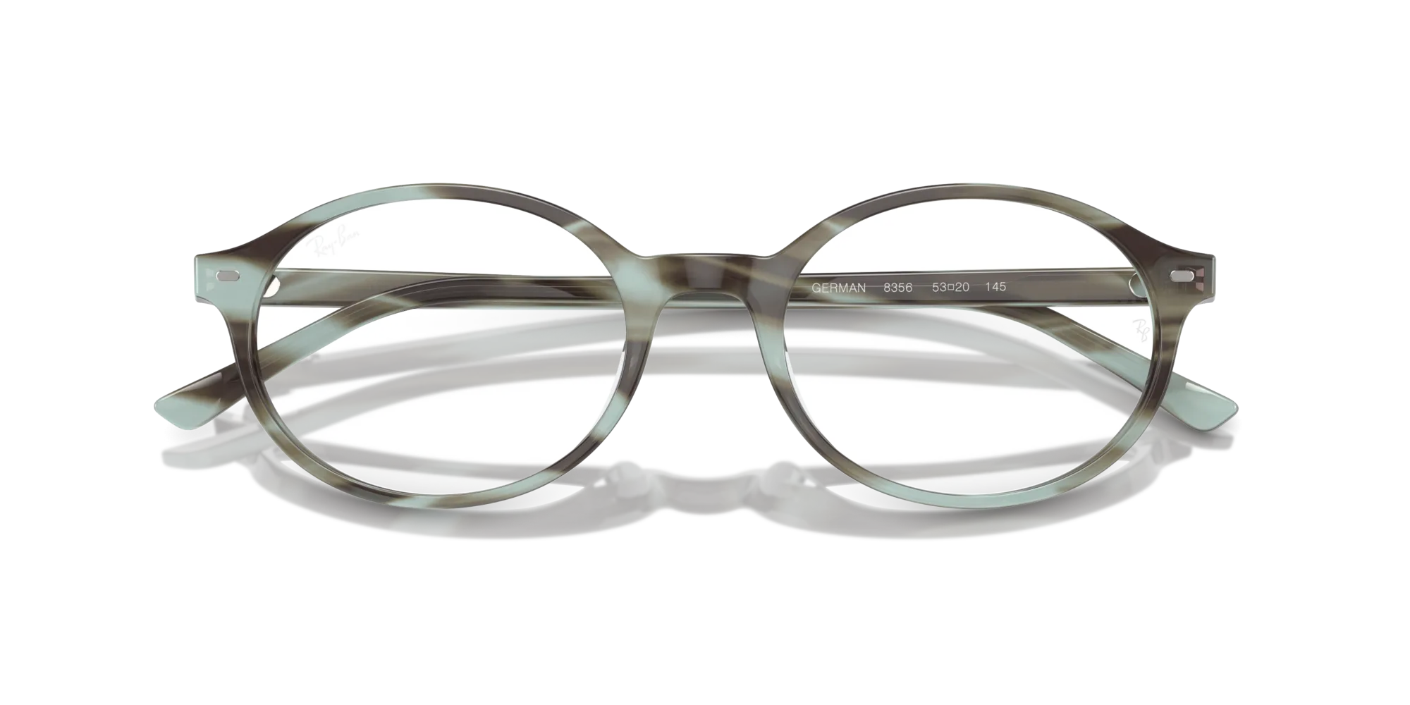 Ray - Ban RX5429 GERMAN 8356 Montature da vista Acetato Verde Trasparente Rotonda Normale - immagine 2