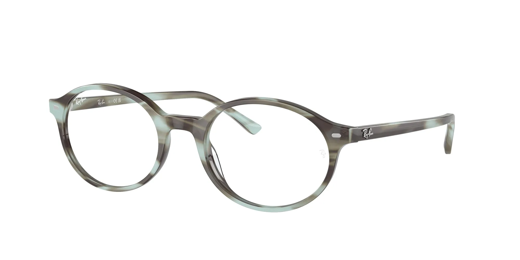 Ray - Ban RX5429 GERMAN 8356 Montature da vista Acetato Verde Trasparente Rotonda Normale - immagine 1
