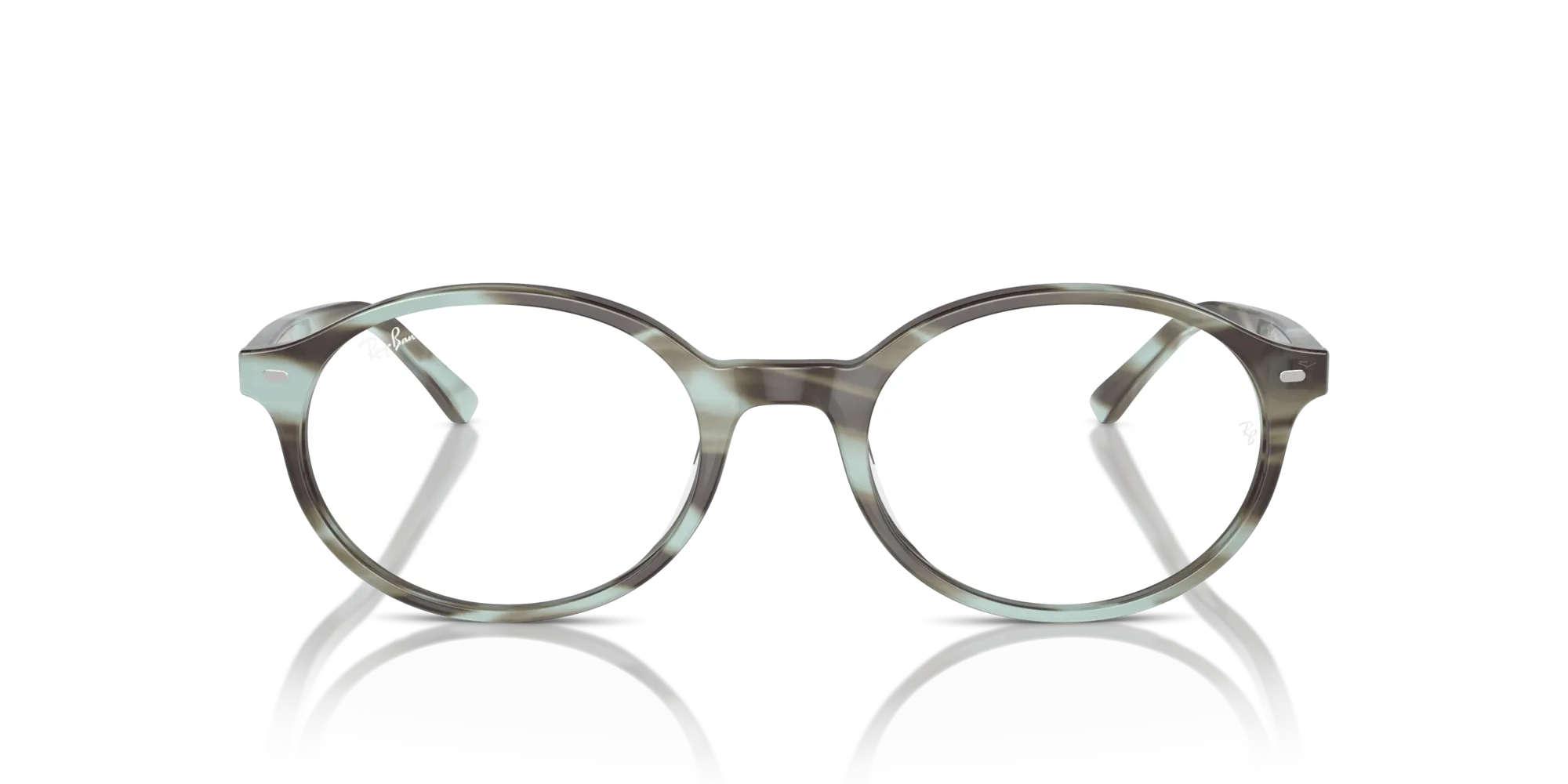 Ray - Ban RX5429 GERMAN 8356 Montature da vista Acetato Verde Trasparente Rotonda Normale - immagine 3