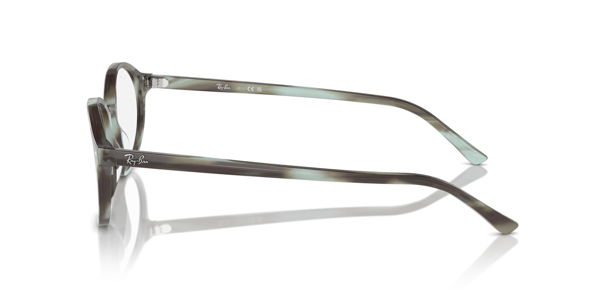 Ray - Ban RX5429 GERMAN 8356 Montature da vista Acetato Verde Trasparente Rotonda Normale - immagine 4