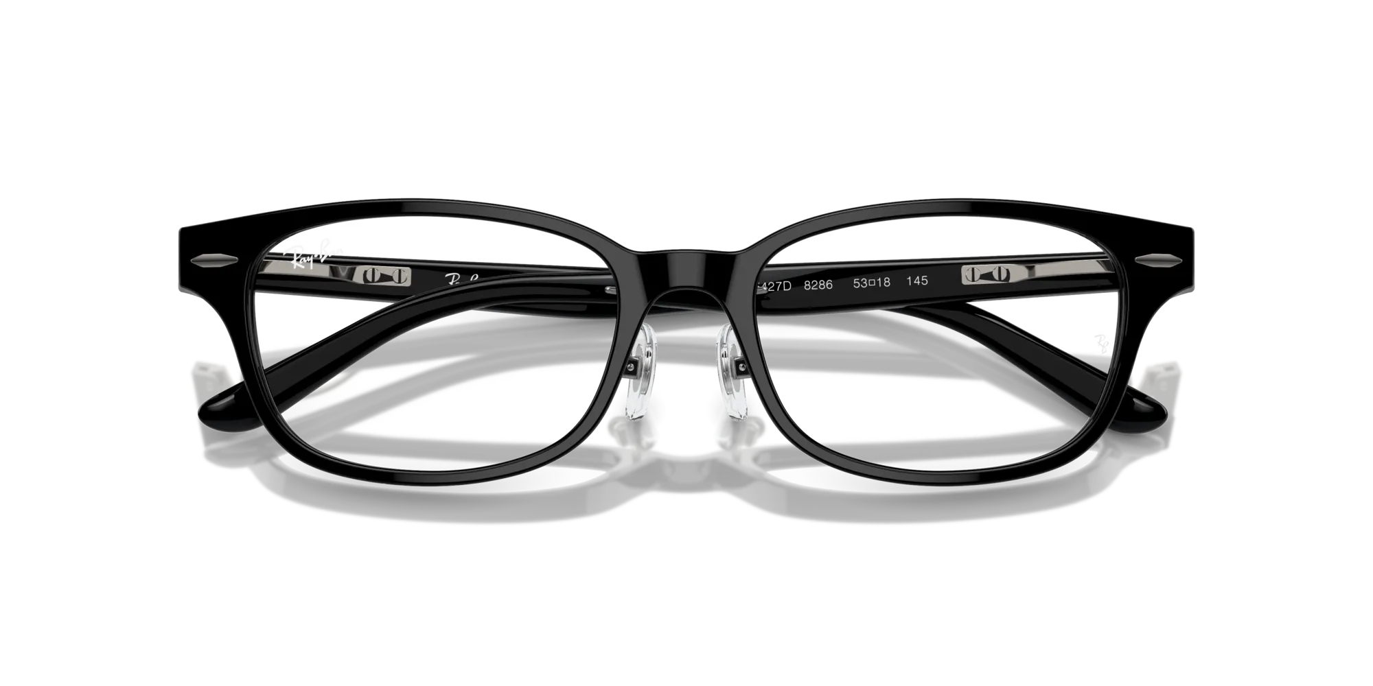 Ray - Ban RX5427D 8286 Montature da vista Acetato Nero Trasparente Pillow Normale - immagine 2
