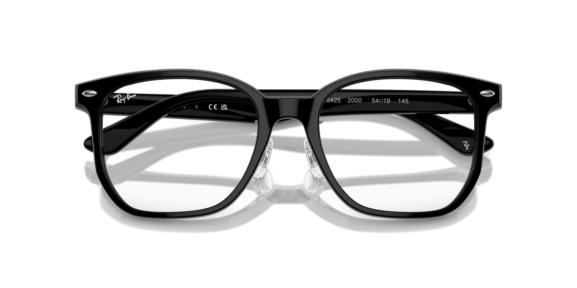 Ray - Ban RX5425D 2000 Montature da vista Acetato Nero Trasparente Squadrata Normale - immagine 2