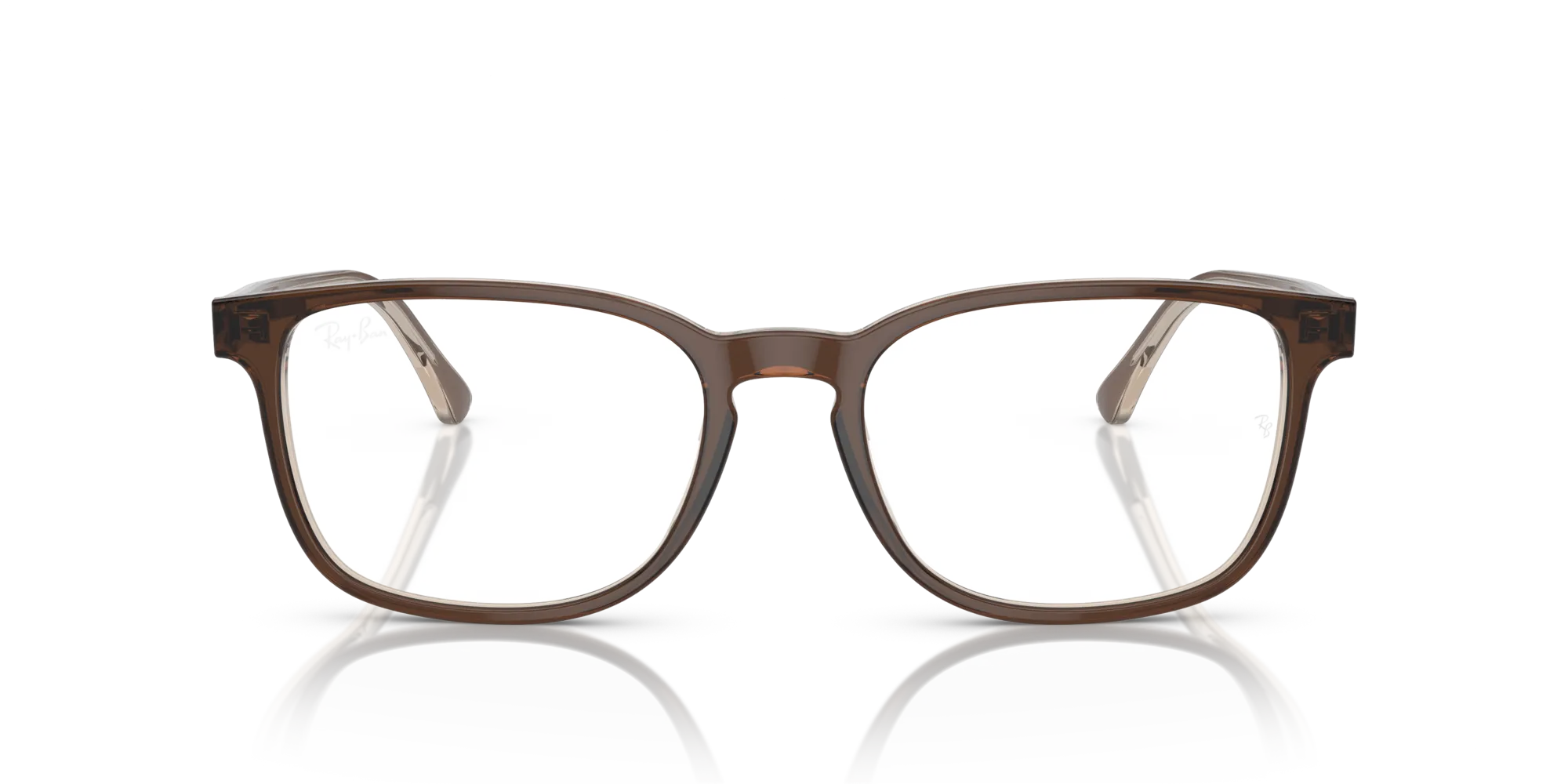 Ray - Ban RX5418 8365 Montature da vista Acetato Marrone Trasparente Pillow Normale - immagine 3