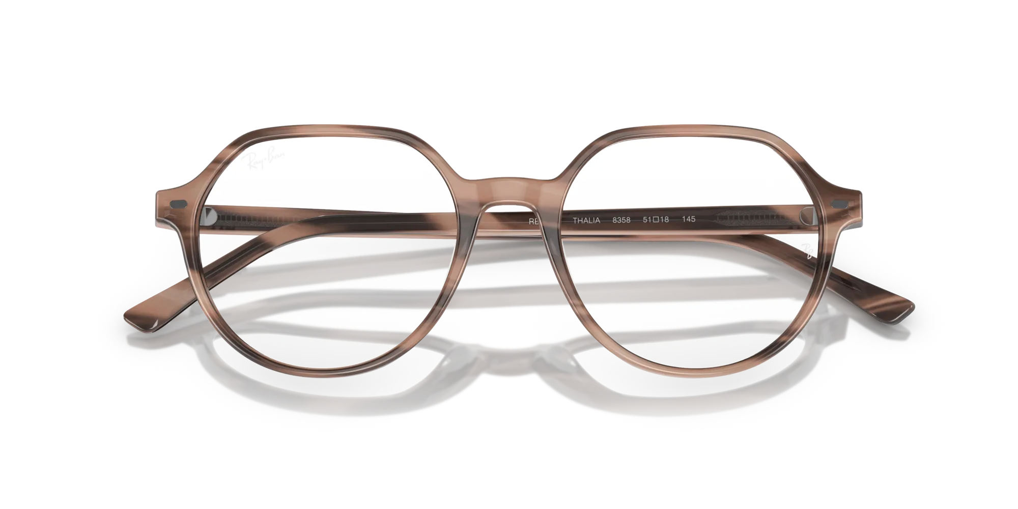 Ray - Ban RX5395 THALIA 8358 Montature da vista Acetato Rosa Trasparente Rotonda Normale - immagine 2