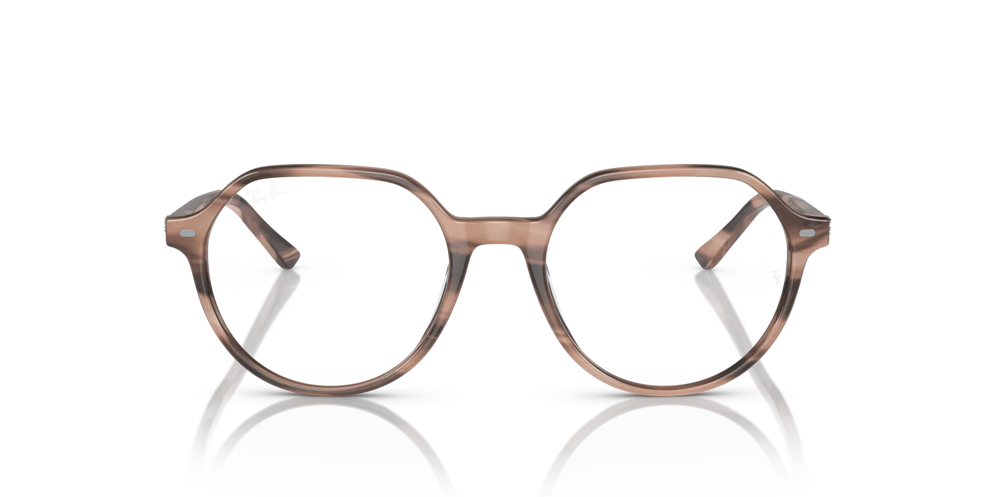 Ray - Ban RX5395 THALIA 8358 Montature da vista Acetato Rosa Trasparente Rotonda Normale - immagine 3