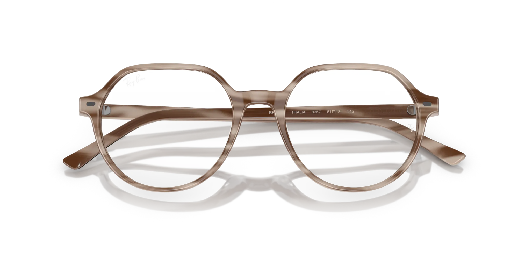Ray - Ban RX5395 THALIA 8357 Montature da vista Acetato Beige Trasparente Rotonda Normale - immagine 2