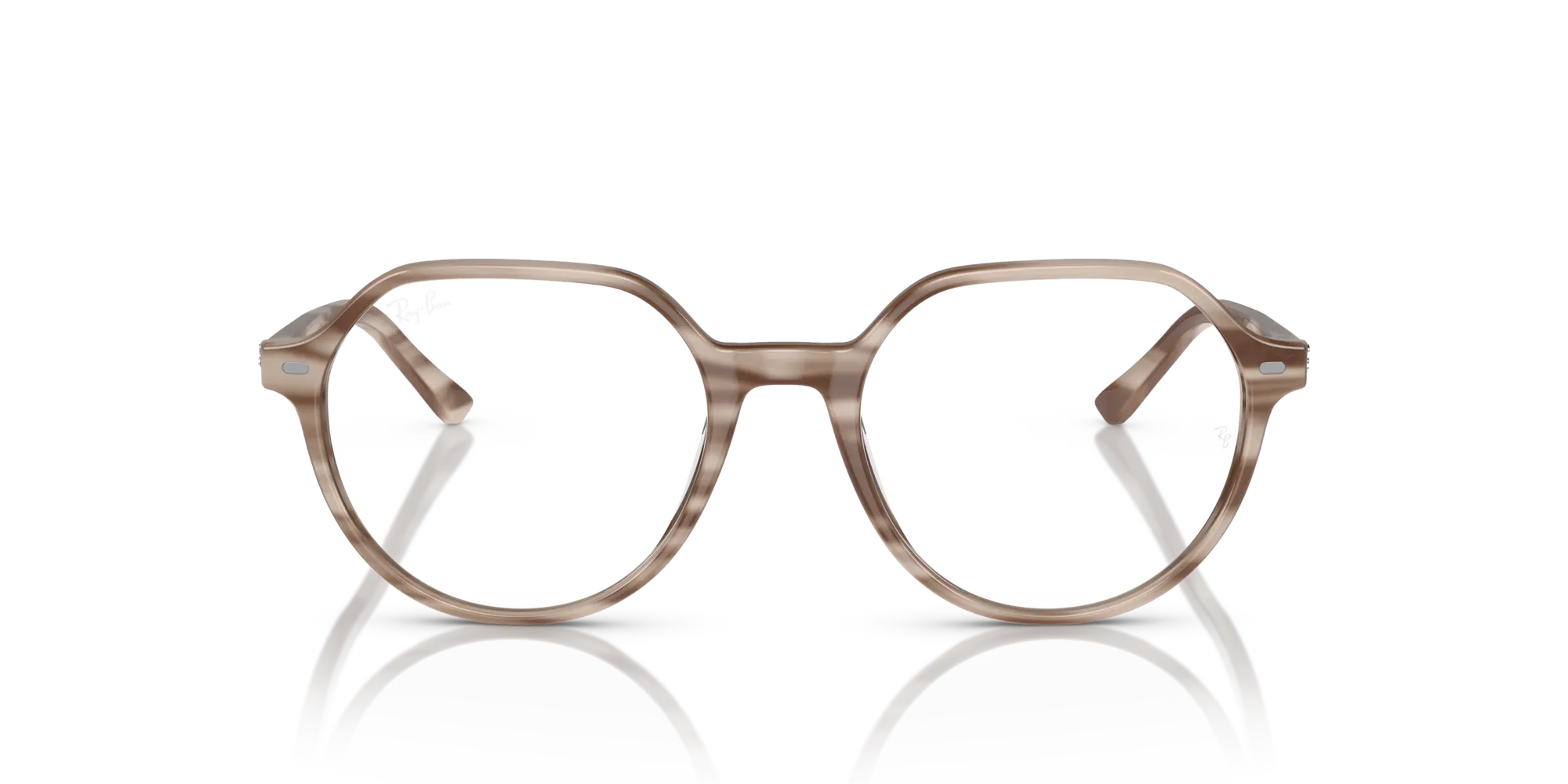 Ray - Ban RX5395 THALIA 8357 Montature da vista Acetato Beige Trasparente Rotonda Normale - immagine 3