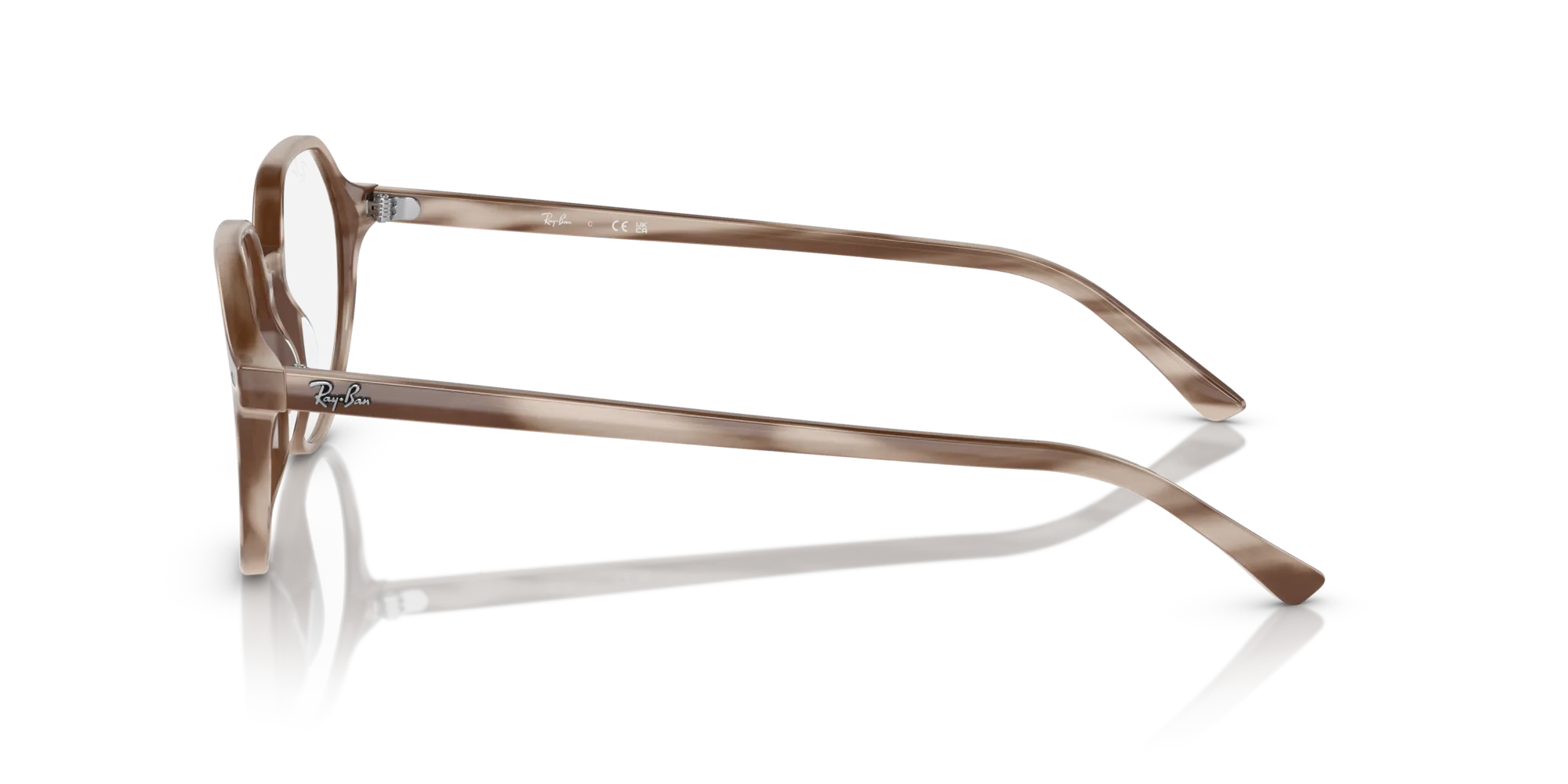 Ray - Ban RX5395 THALIA 8357 Montature da vista Acetato Beige Trasparente Rotonda Normale - immagine 4