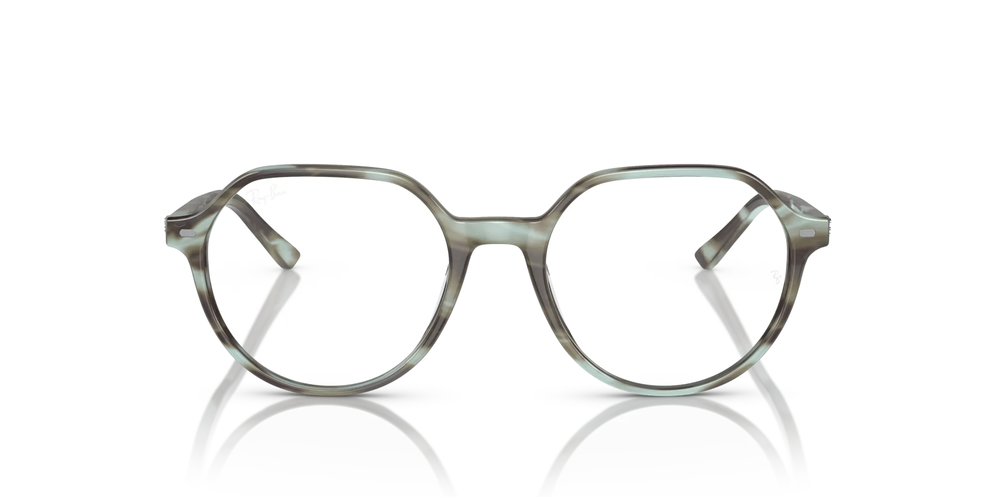 Ray - Ban RX5395 THALIA 8356 Montature da vista Acetato Verde Trasparente Rotonda Normale - immagine 3