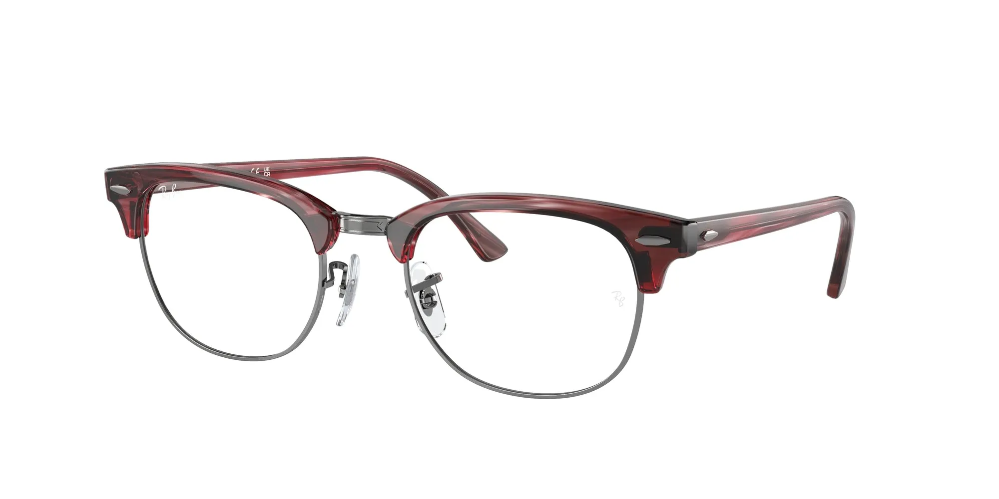Ray - Ban RX5154 CLUBMASTER 8376 Montature da vista Acetato Rosso Trasparente Squadrata Normale - immagine 1