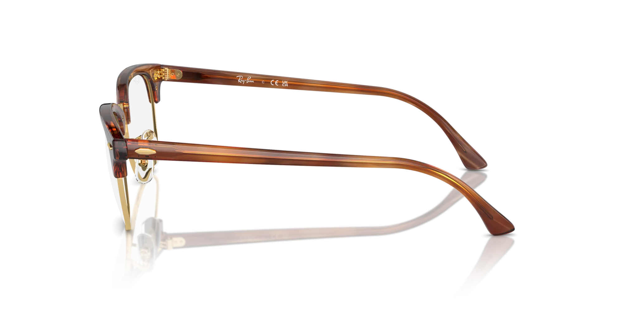 Ray - Ban RX5154 CLUBMASTER 8375 Montature da vista Acetato Tartaruga Trasparente Squadrata Normale - immagine 4