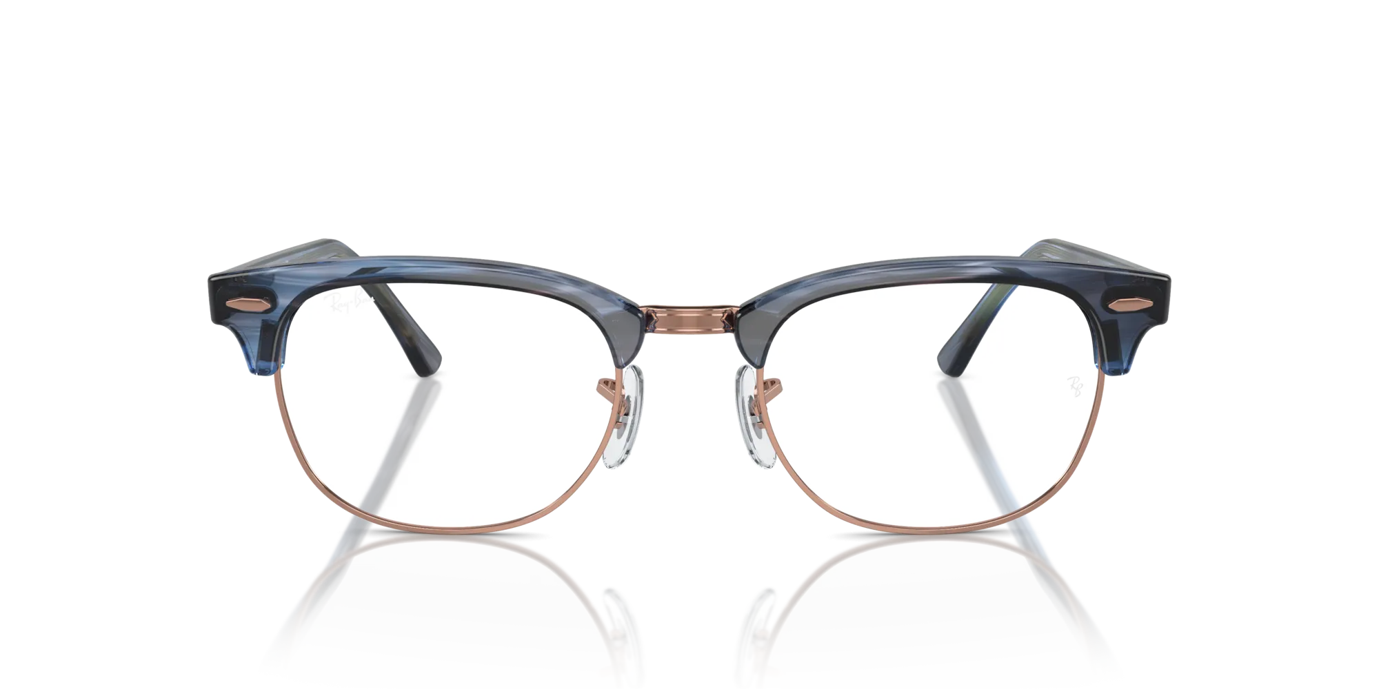 Ray - Ban RX5154 CLUBMASTER 8374 Montature da vista Acetato Blu Trasparente Squadrata Normale - immagine 3