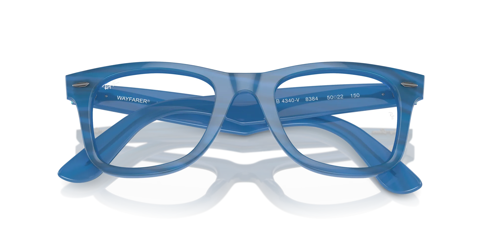 Ray - Ban RX4340V WAYFARER EASE 8384 Montature da vista Acetato Blu Trasparente Squadrata Normale - immagine 2