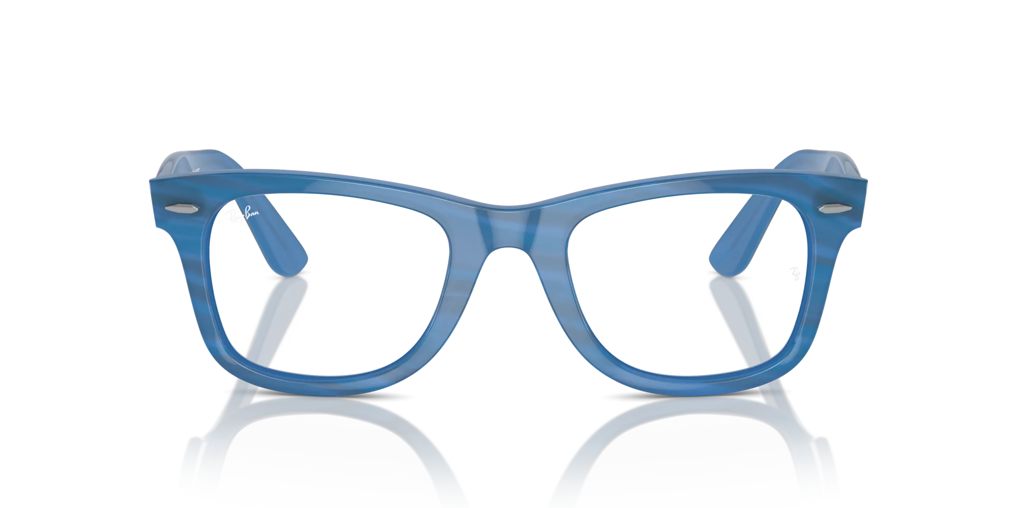 Ray - Ban RX4340V WAYFARER EASE 8384 Montature da vista Acetato Blu Trasparente Squadrata Normale - immagine 3