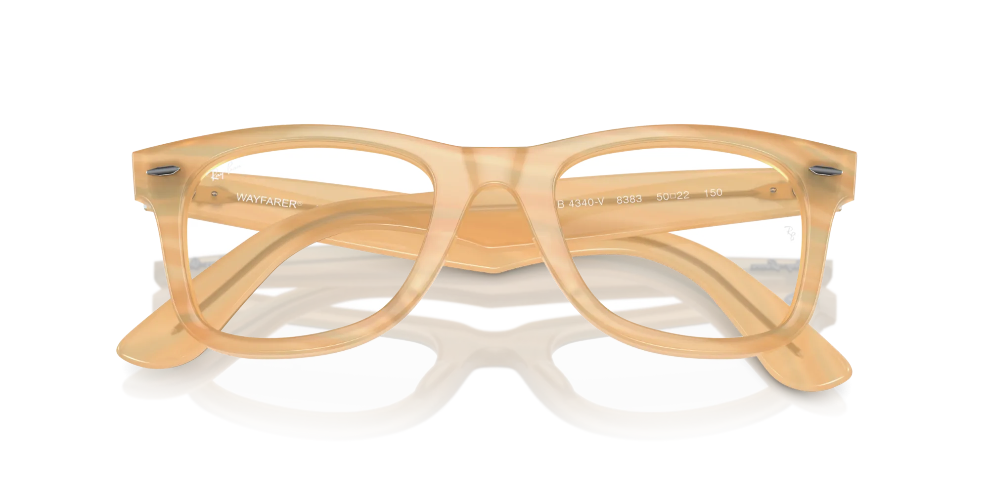 Ray - Ban RX4340V WAYFARER EASE 8383 Montature da vista Acetato Marrone Trasparente Squadrata Normale - immagine 2