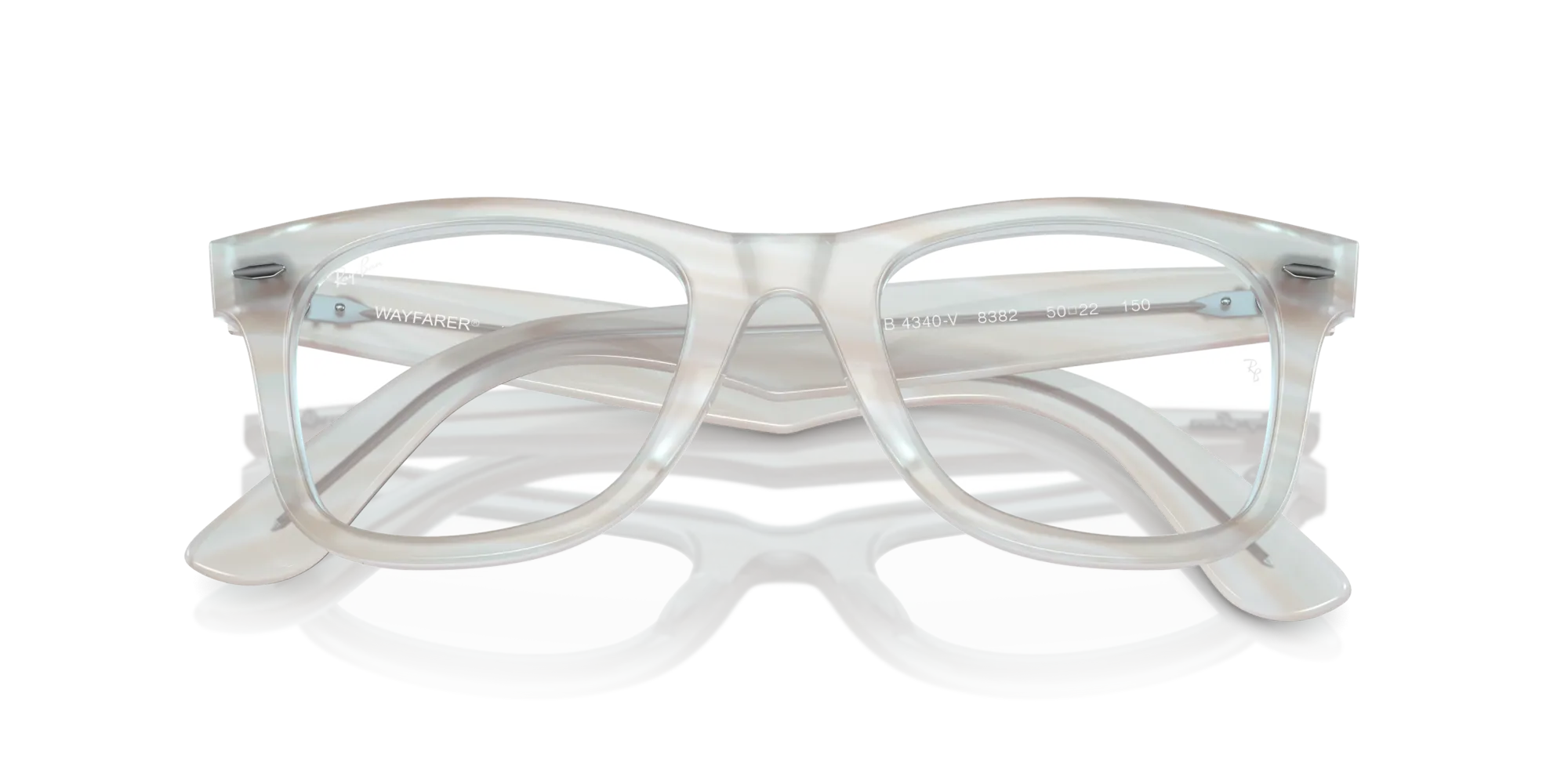 Ray - Ban RX4340V WAYFARER EASE 8382 Montature da vista Acetato Azzurro Trasparente Squadrata Normale - immagine 2