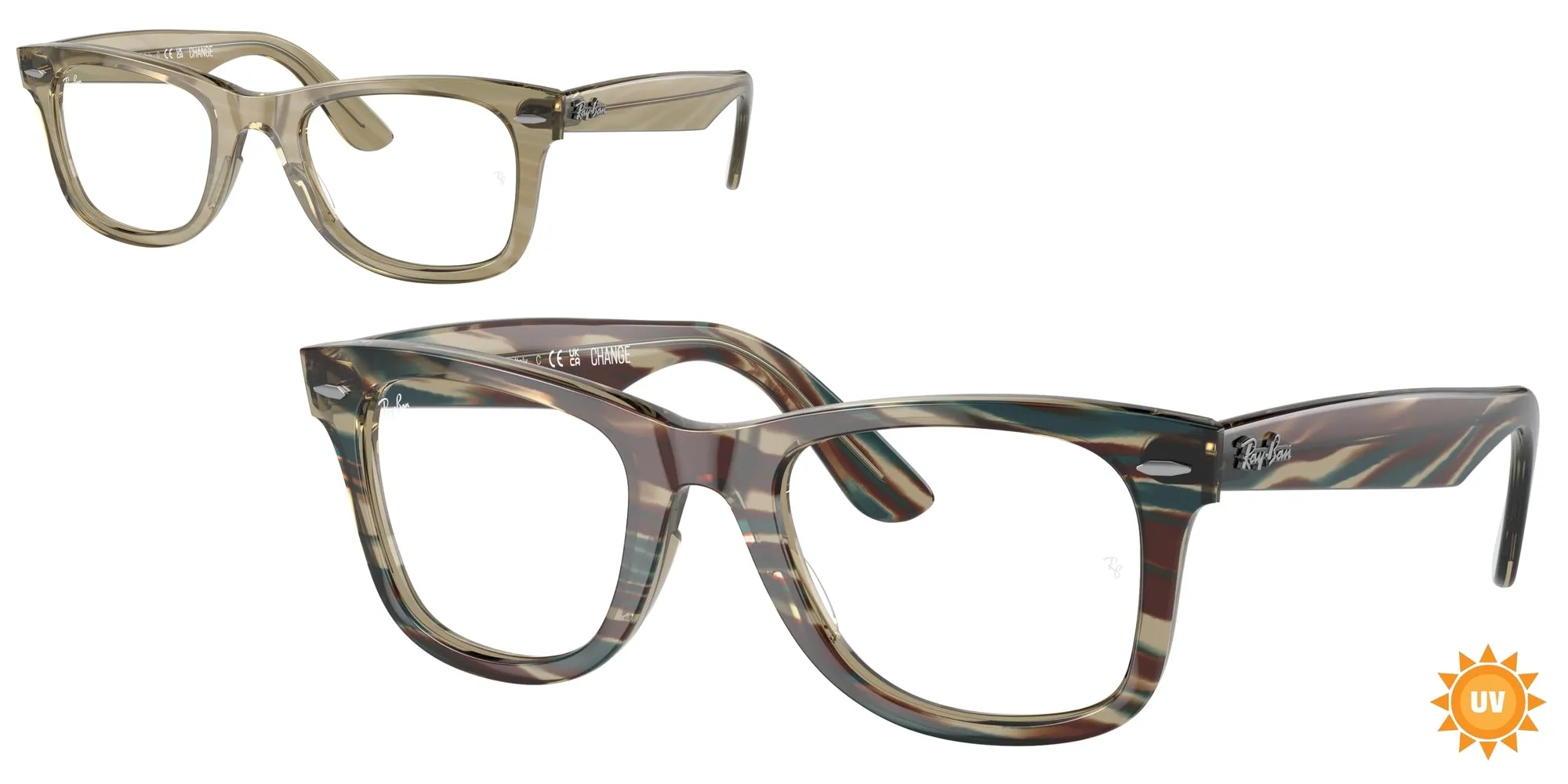 Ray - Ban RX4340V WAYFARER EASE 8381 Montature da vista Acetato Grigio Trasparente Squadrata Normale - immagine 1