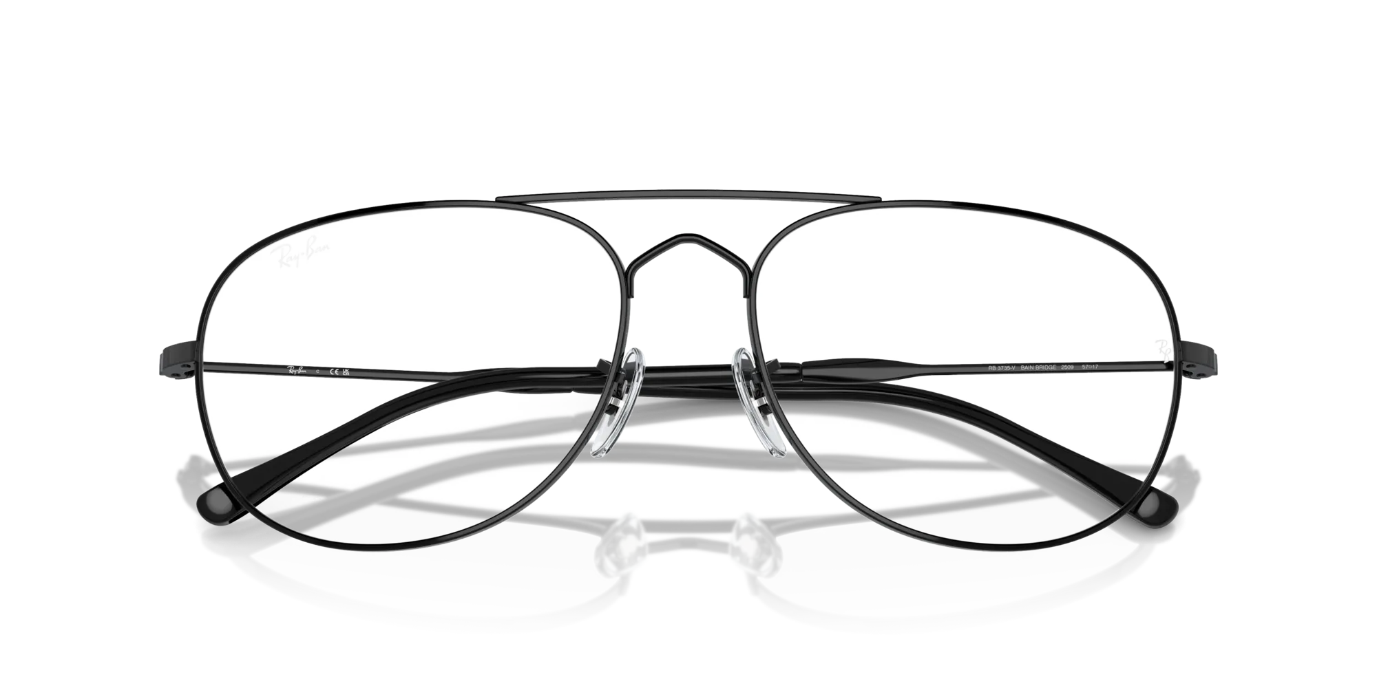 Ray - Ban RX3735V BAIN BRIDGE 2509 Montature da vista Metallo Nero Trasparente Pilot Normale - immagine 2
