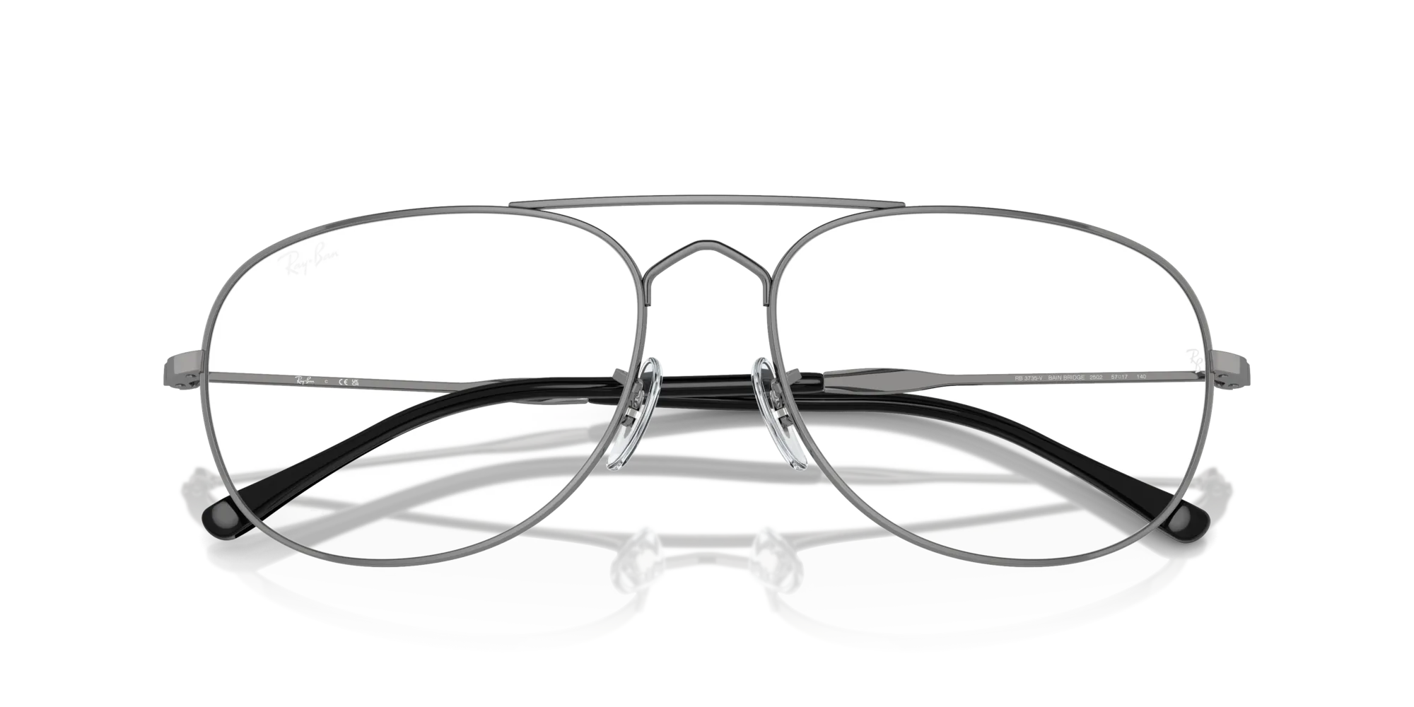 Ray - Ban RX3735V BAIN BRIDGE 2502 Montature da vista Metallo Grigio Trasparente Pilot Normale - immagine 2