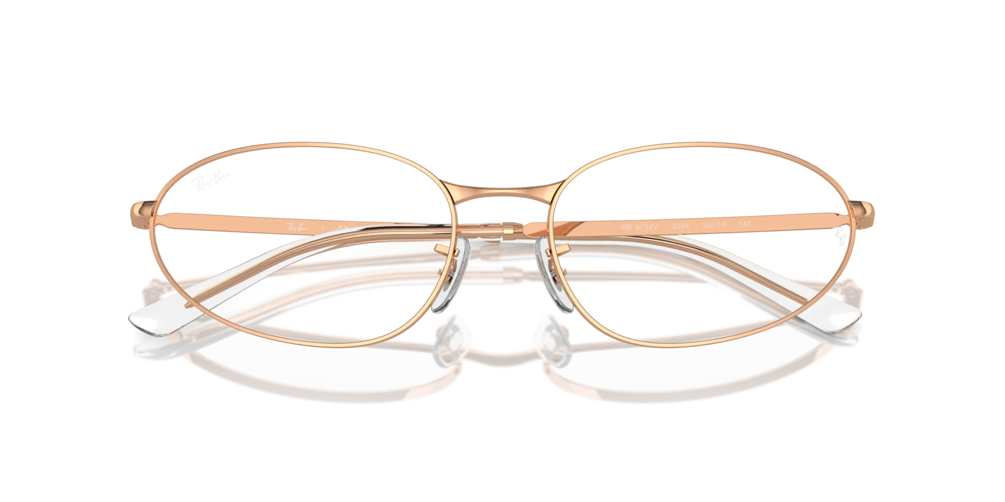 Ray - Ban RX3734V 3094 Montature da vista Metallo Oro Trasparente Geometrica Normale - immagine 2