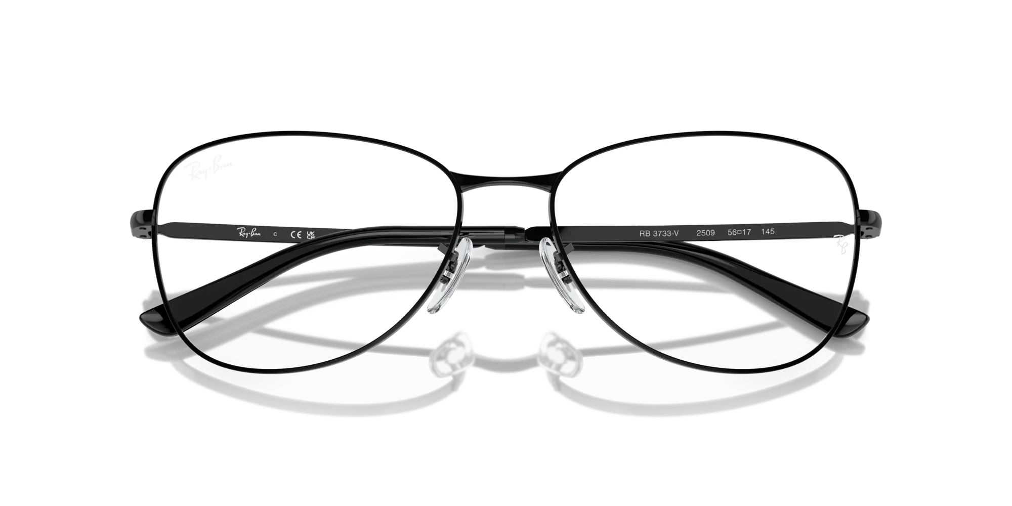 Ray - Ban RX3733V 2509 Montature da vista Metallo Nero Trasparente Pilot Normale - immagine 2