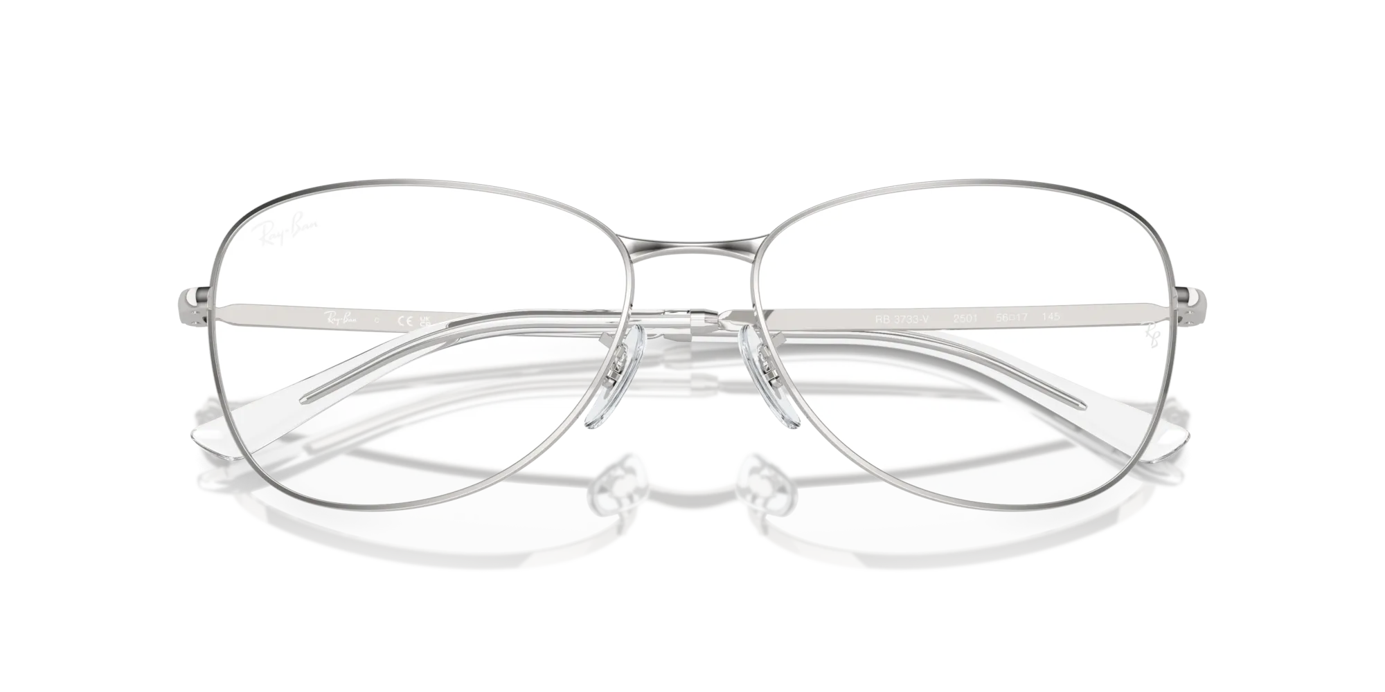 Ray - Ban RX3733V 2501 Montature da vista Metallo Argento Trasparente Pilot Normale - immagine 2