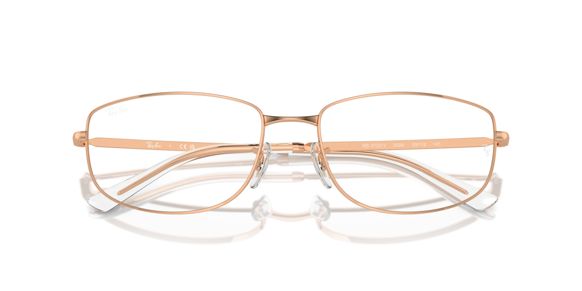 Ray - Ban RX3732V 3094 Montature da vista Metallo Oro Trasparente Geometrica Normale - immagine 2