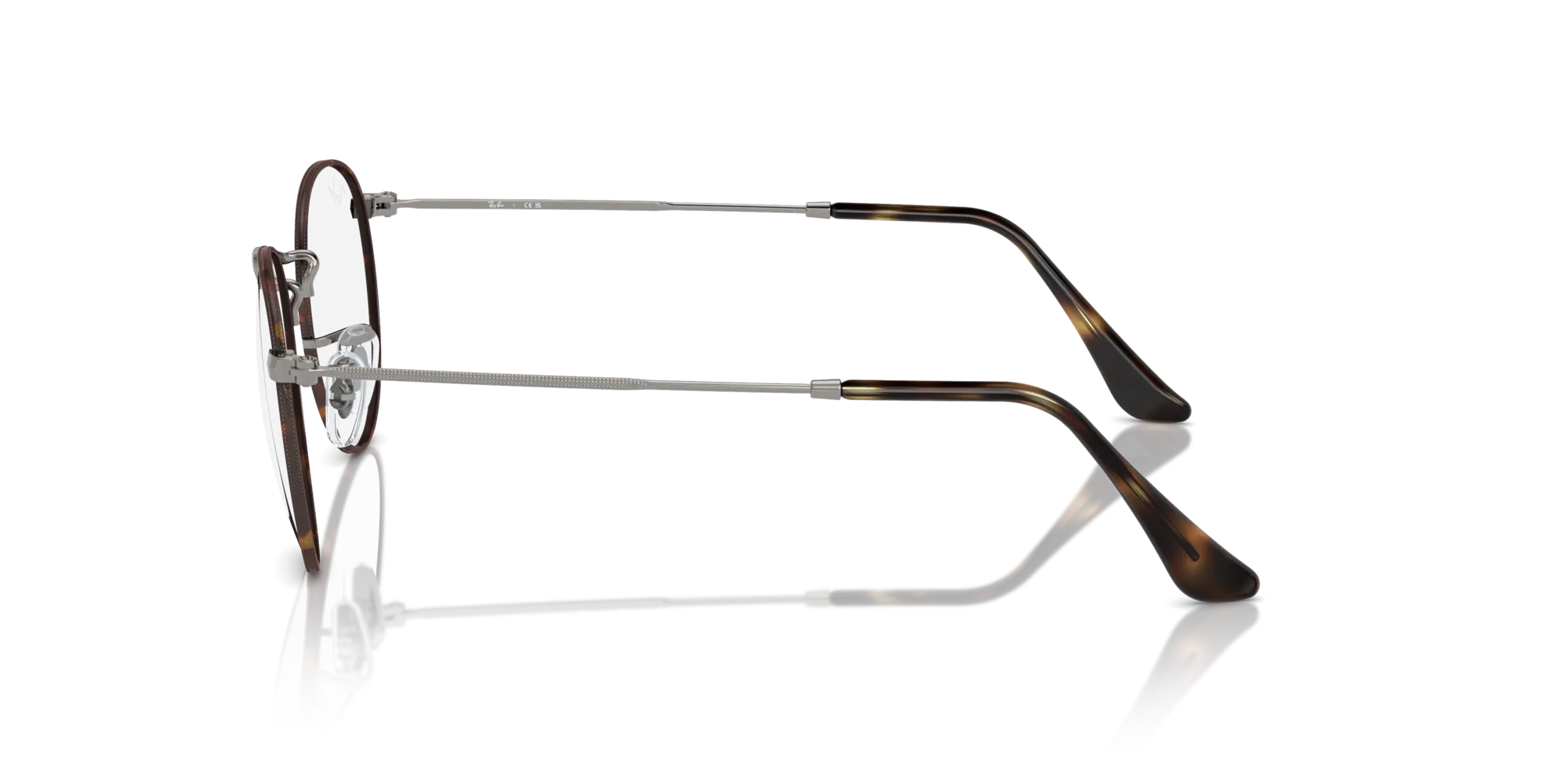 Ray - Ban RX3447V ROUND METAL 3174 Montature da vista Metallo Tartaruga Trasparente Rotonda Normale - immagine 4