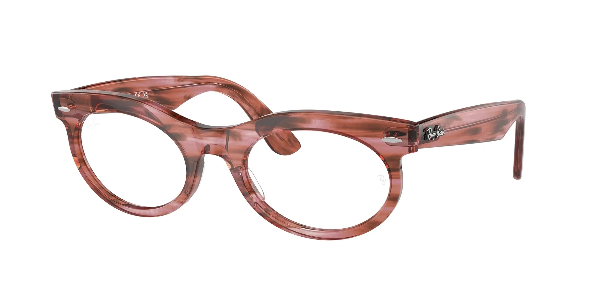 Ray - Ban RX2242V WAYFARER OVAL 8363 Montature da vista Acetato Rosa Trasparente Rotonda Normale - immagine 1