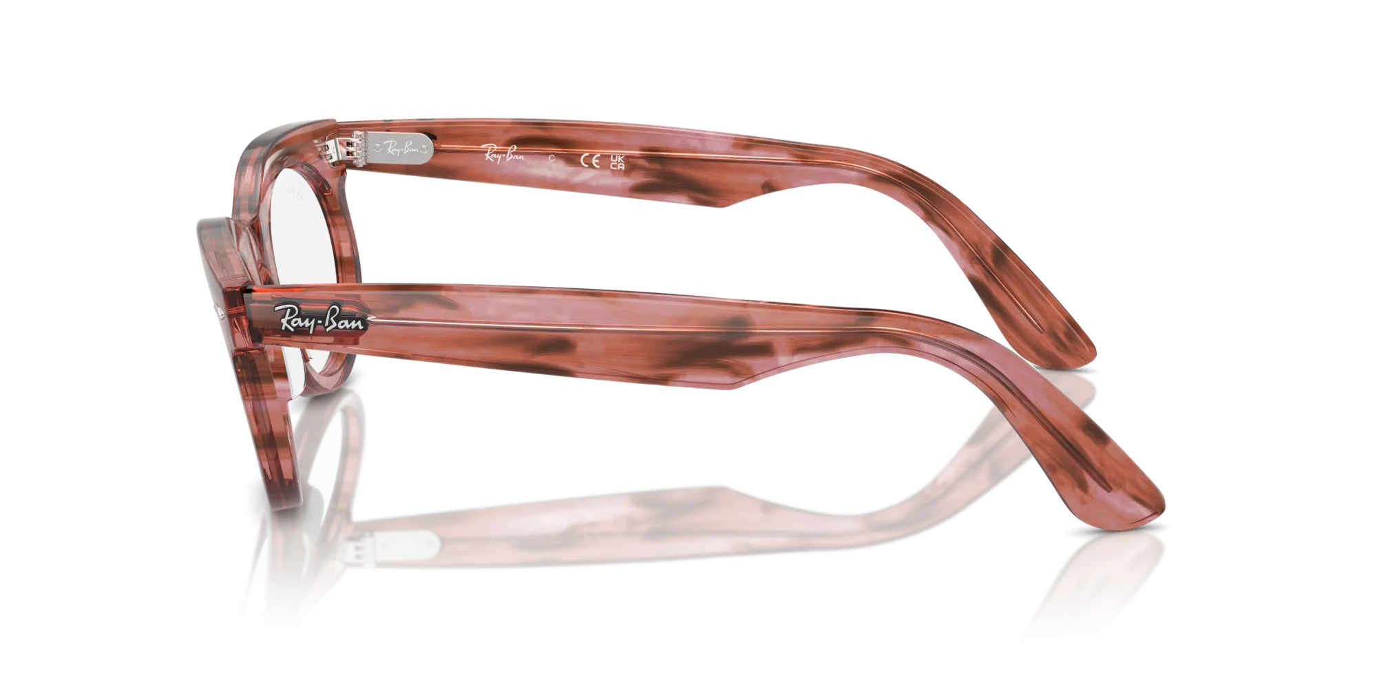 Ray - Ban RX2242V WAYFARER OVAL 8363 Montature da vista Acetato Rosa Trasparente Rotonda Normale - immagine 4