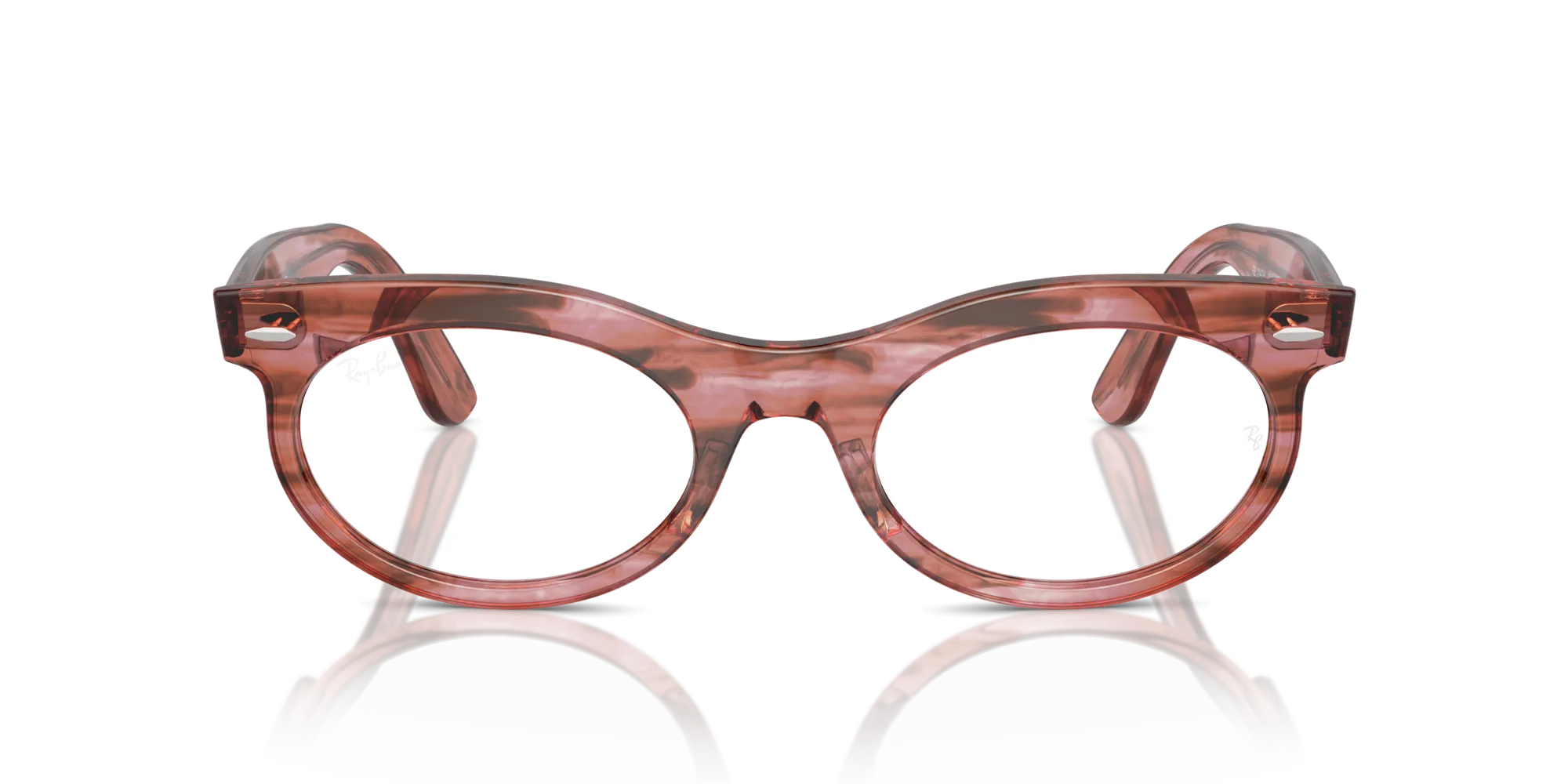 Ray - Ban RX2242V WAYFARER OVAL 8363 Montature da vista Acetato Rosa Trasparente Rotonda Normale - immagine 3