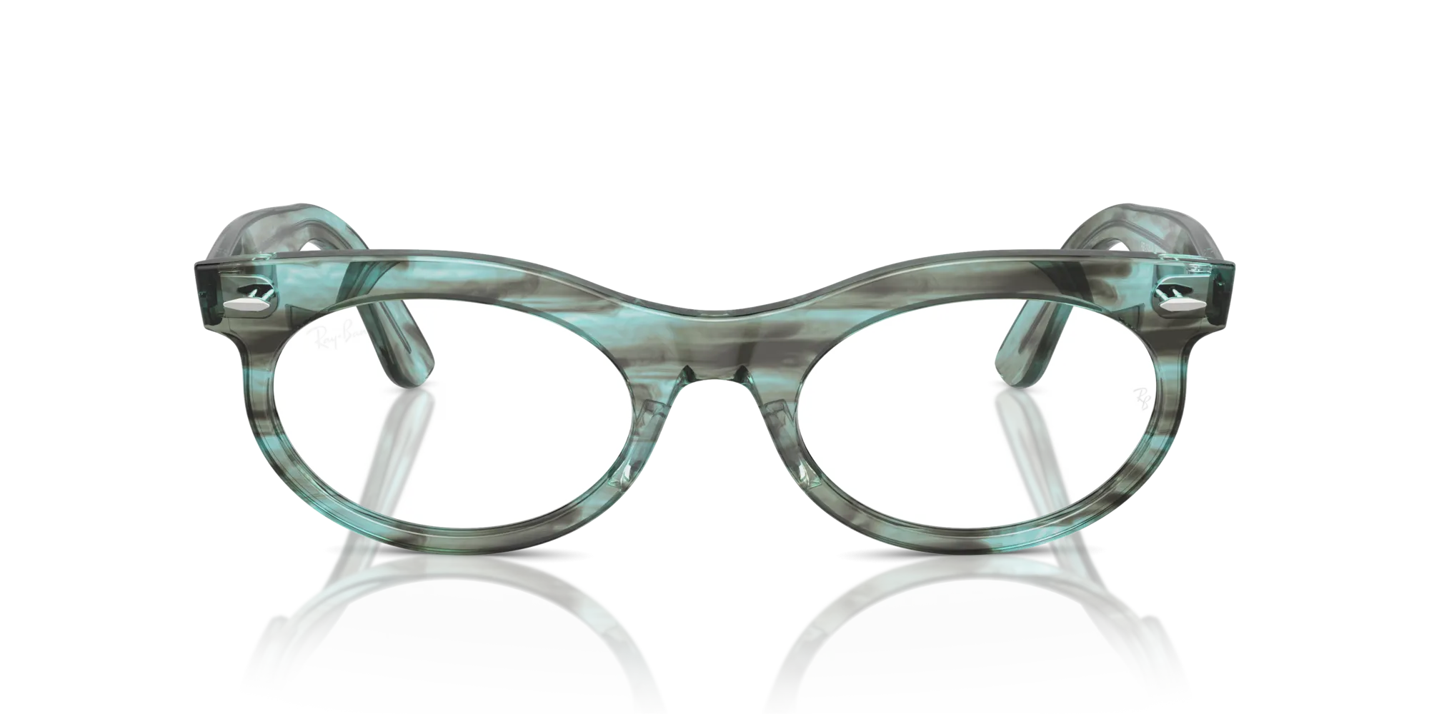 Ray - Ban RX2242V WAYFARER OVAL 8362 Montature da vista Acetato Verde Trasparente Rotonda Normale - immagine 3