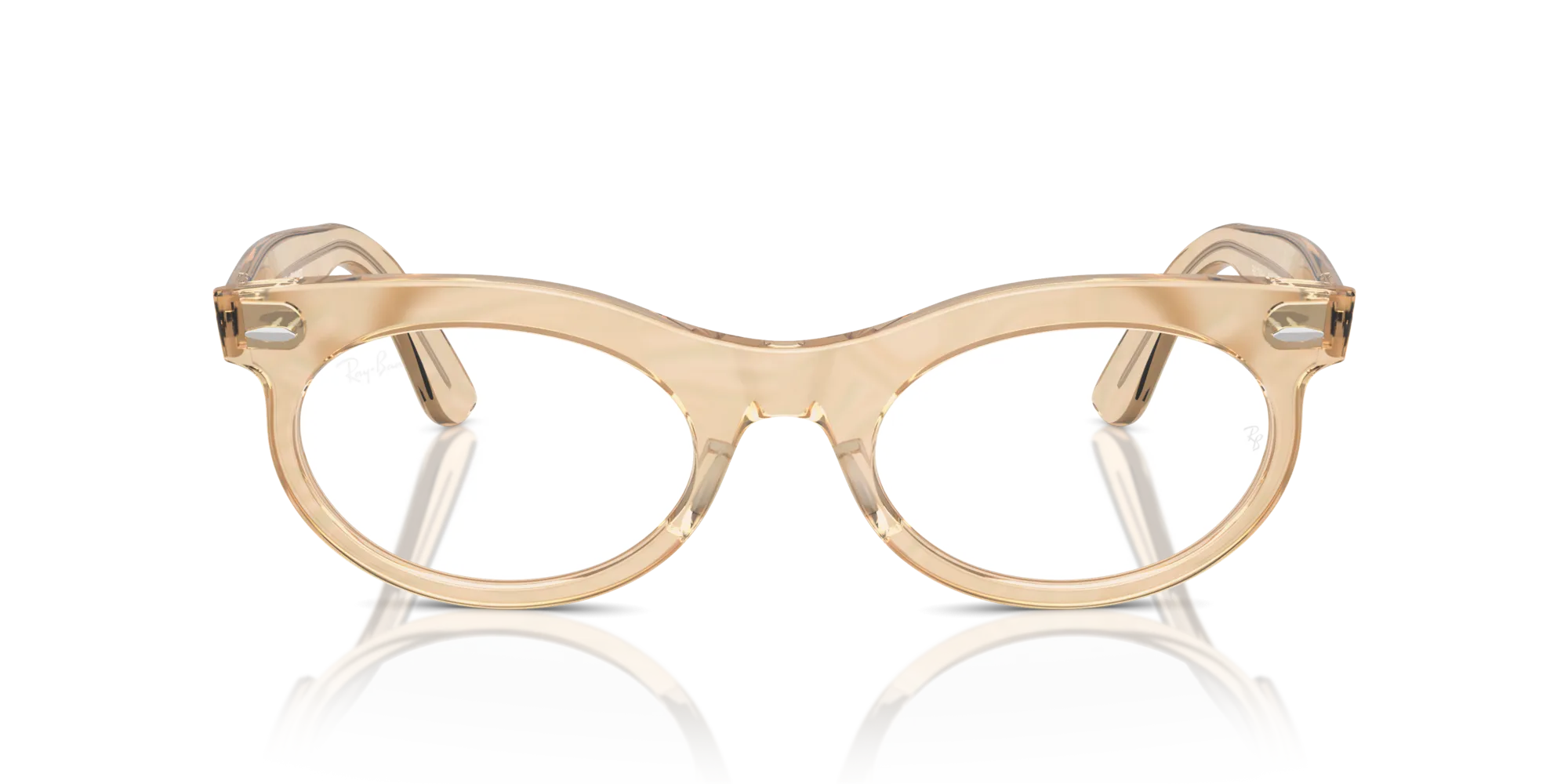 Ray - Ban RX2242V WAYFARER OVAL 8294 Montature da vista Acetato Marrone Trasparente Rotonda Normale - immagine 3