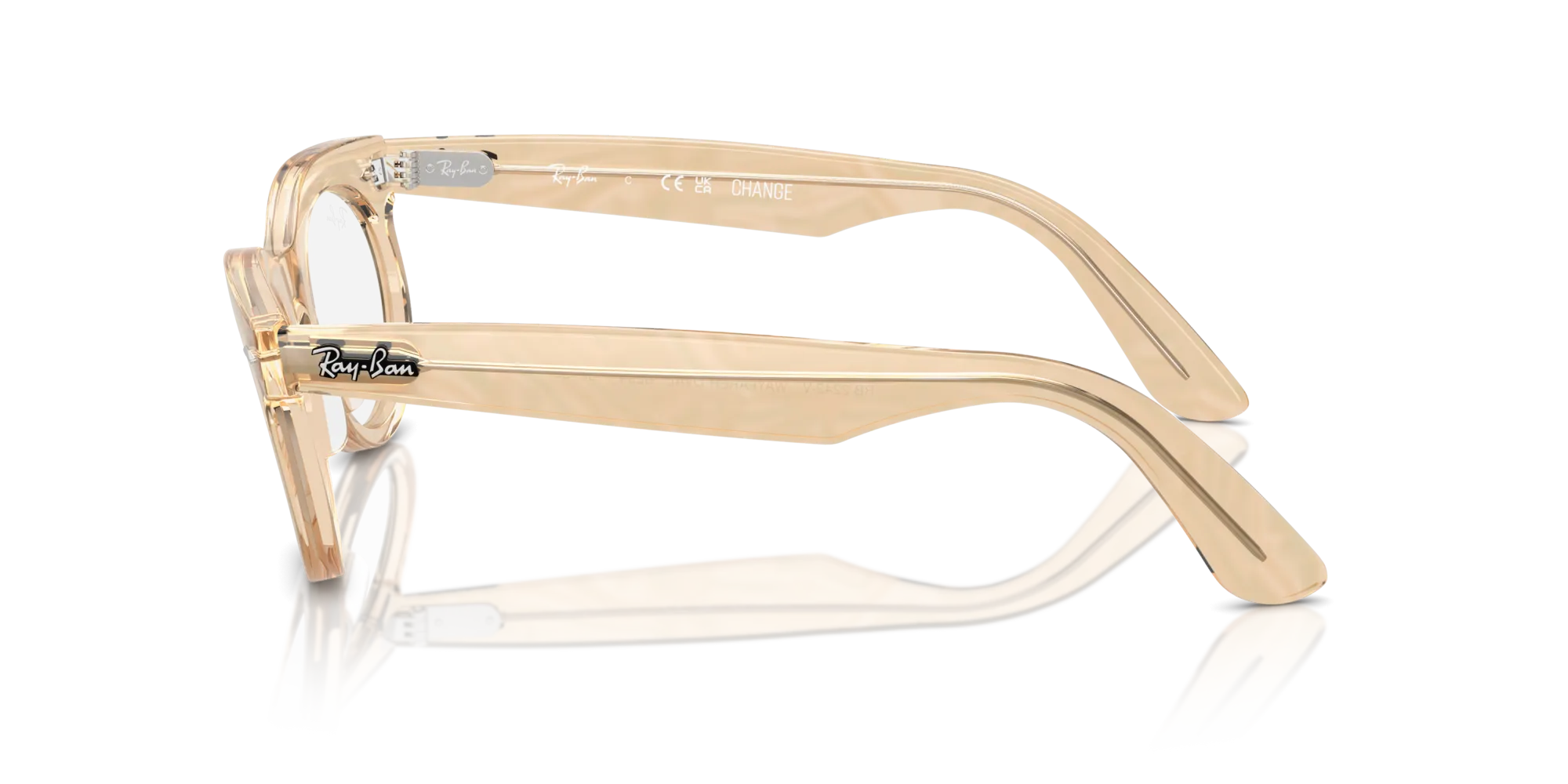 Ray - Ban RX2242V WAYFARER OVAL 8294 Montature da vista Acetato Marrone Trasparente Rotonda Normale - immagine 4