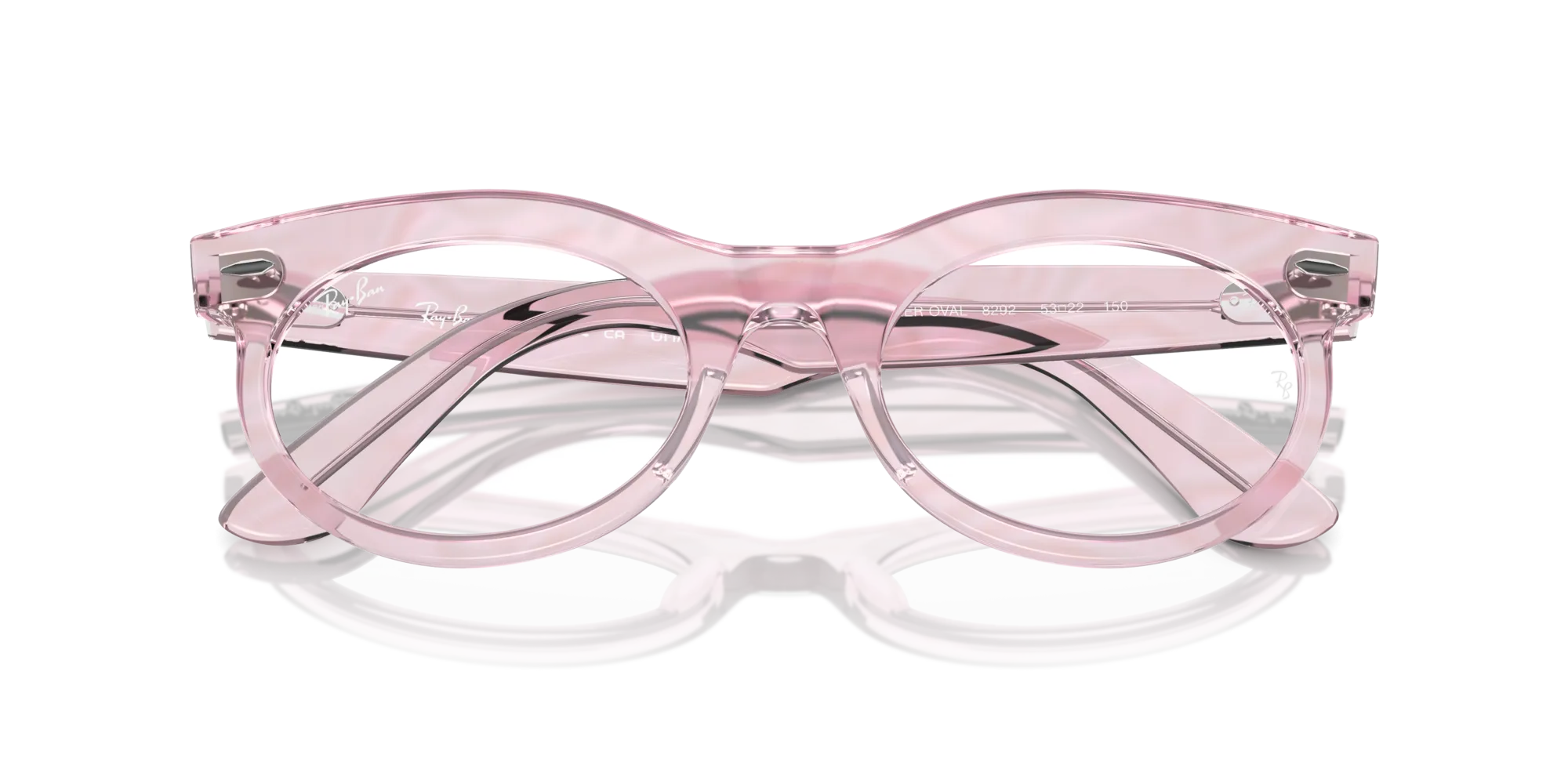 Ray - Ban RX2242V WAYFARER OVAL 8292 Montature da vista Acetato Viola Trasparente Rotonda Normale - immagine 2