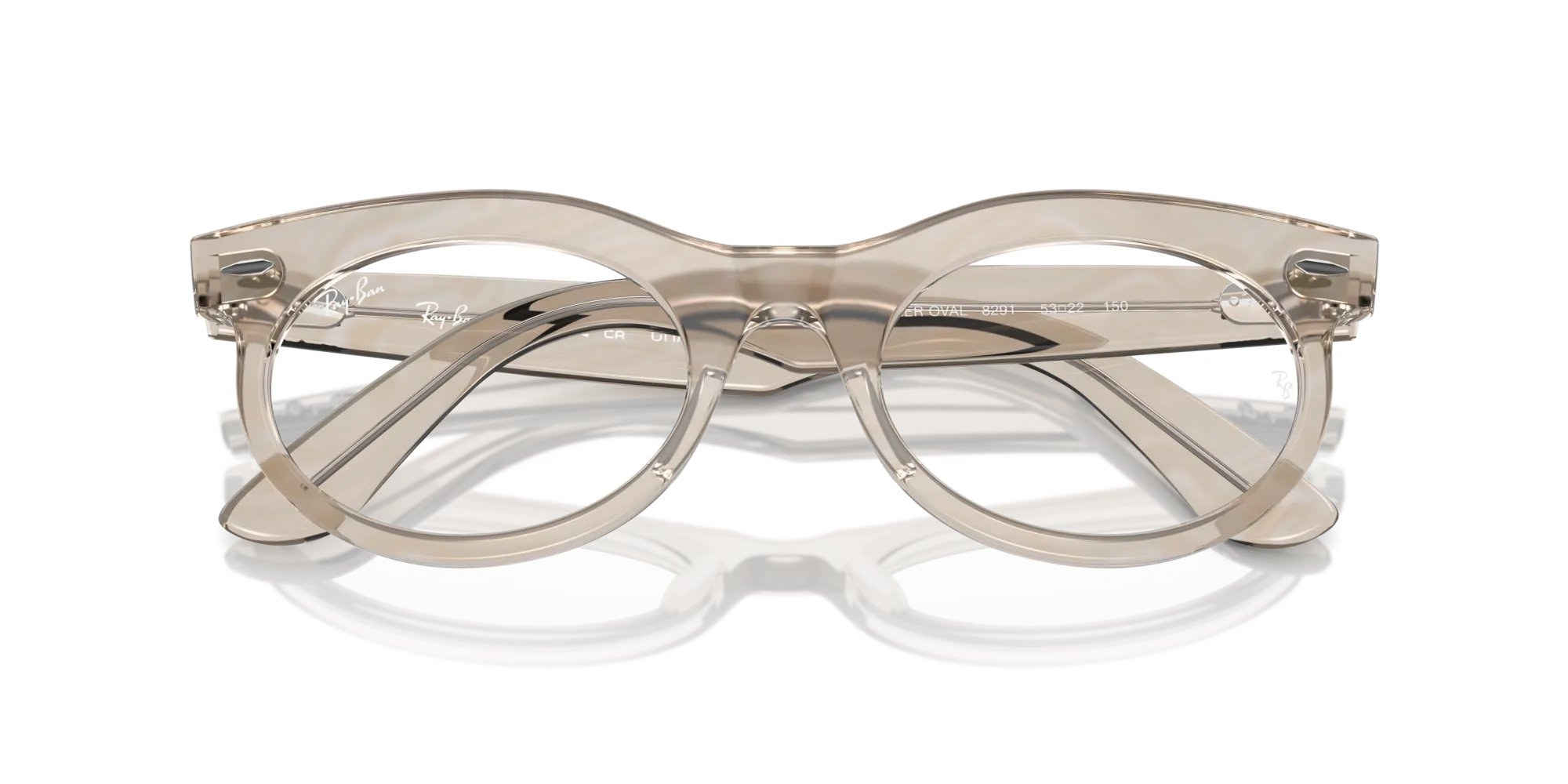 Ray - Ban RX2242V WAYFARER OVAL 8291 Montature da vista Acetato Grigio Trasparente Rotonda Normale - immagine 2