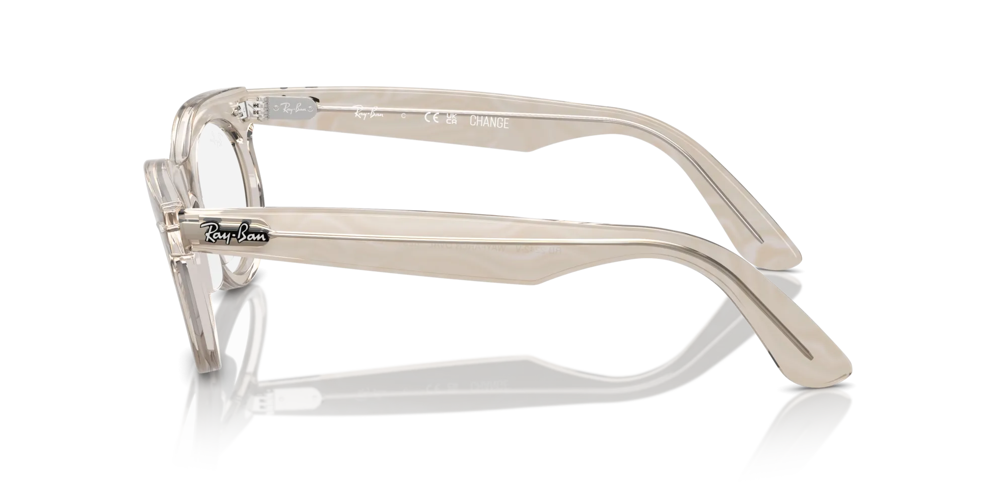Ray - Ban RX2242V WAYFARER OVAL 8291 Montature da vista Acetato Grigio Trasparente Rotonda Normale - immagine 4