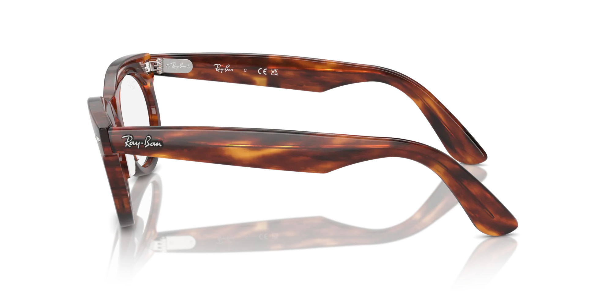 Ray - Ban RX2242V WAYFARER OVAL 2144 Montature da vista Acetato Marrone Trasparente Rotonda Normale - immagine 4