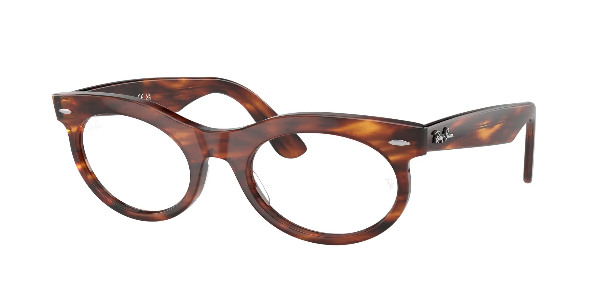 Ray - Ban RX2242V WAYFARER OVAL 2144 Montature da vista Acetato Marrone Trasparente Rotonda Normale - immagine 1